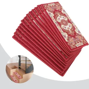13Pcs Non-Slip Washable Stair Treads Carpet Mats - 10x26