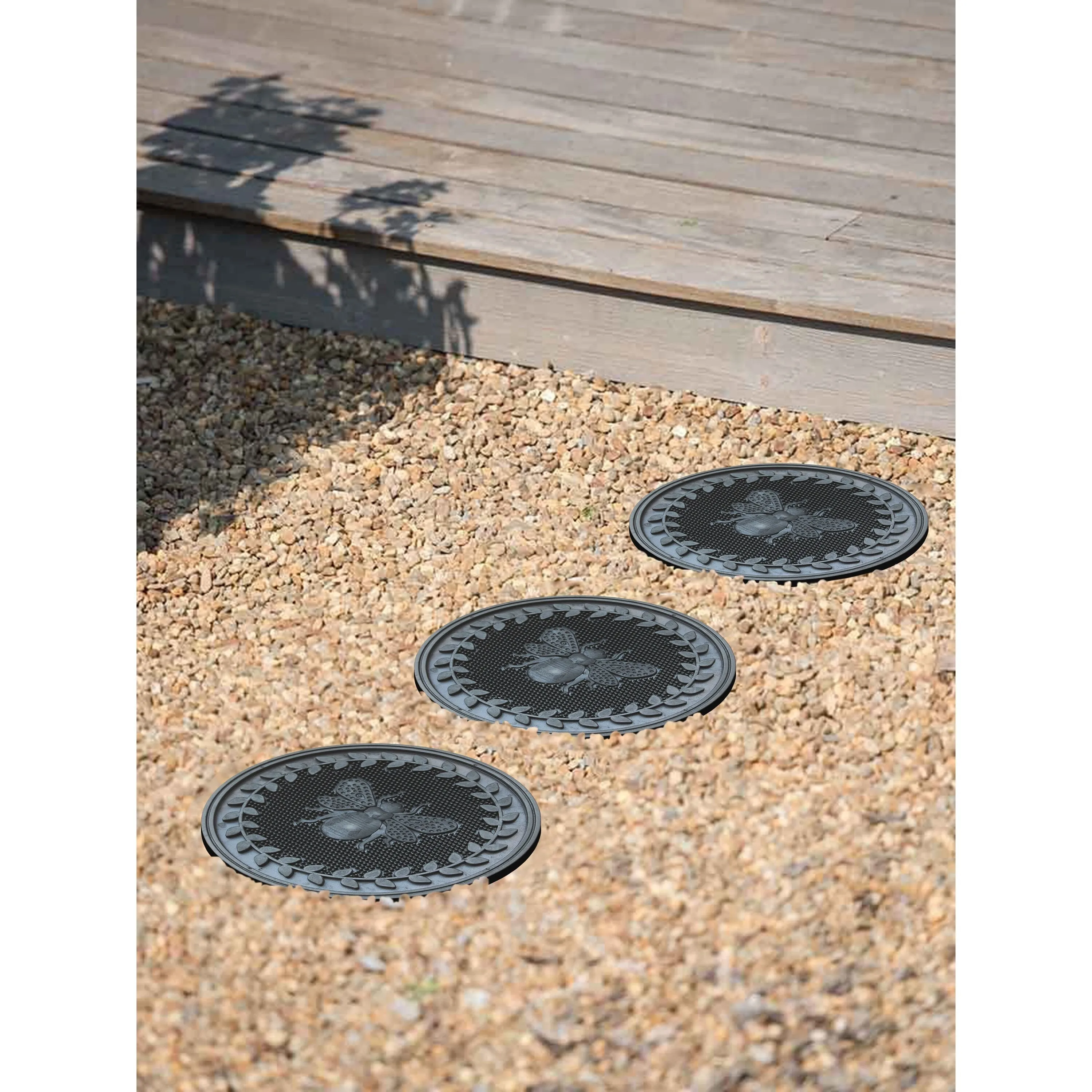 A1HC Rubber Step Mat Multi Functional -Garden Stepping Stone Mat. Outdoor Decorative Tray