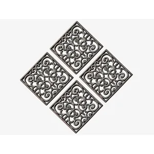 A1HC Rubber Step Mat Multi Functional -Garden Stepping Stone Mat. Outdoor Decorative Tray