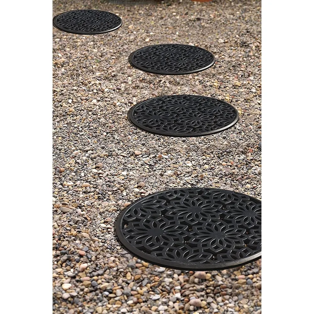 A1HC Rubber Step Mat Multi Functional -Garden Stepping Stone Mat. Outdoor Decorative Tray