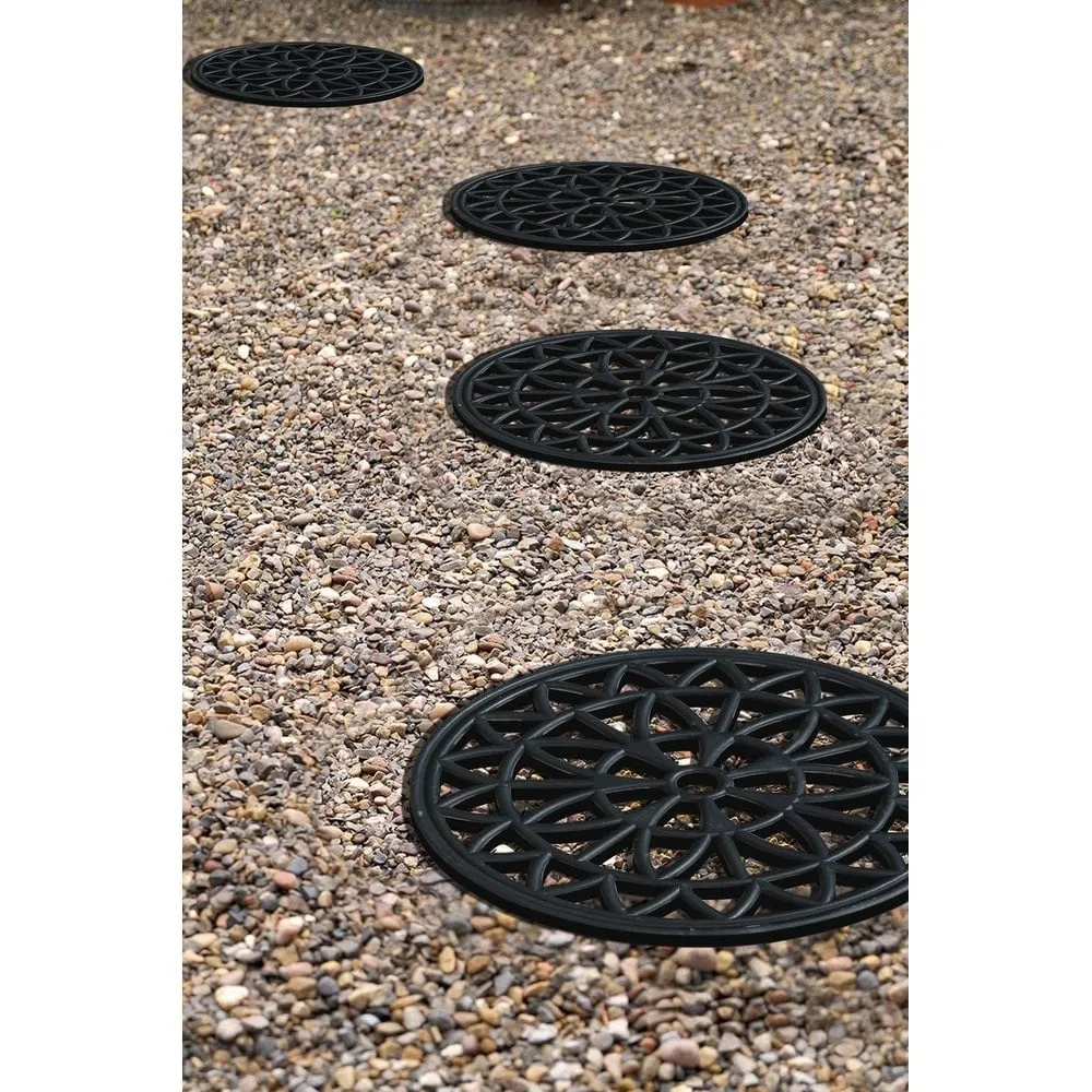 A1HC Rubber Step Mat Multi Functional -Garden Stepping Stone Mat. Outdoor Decorative Tray