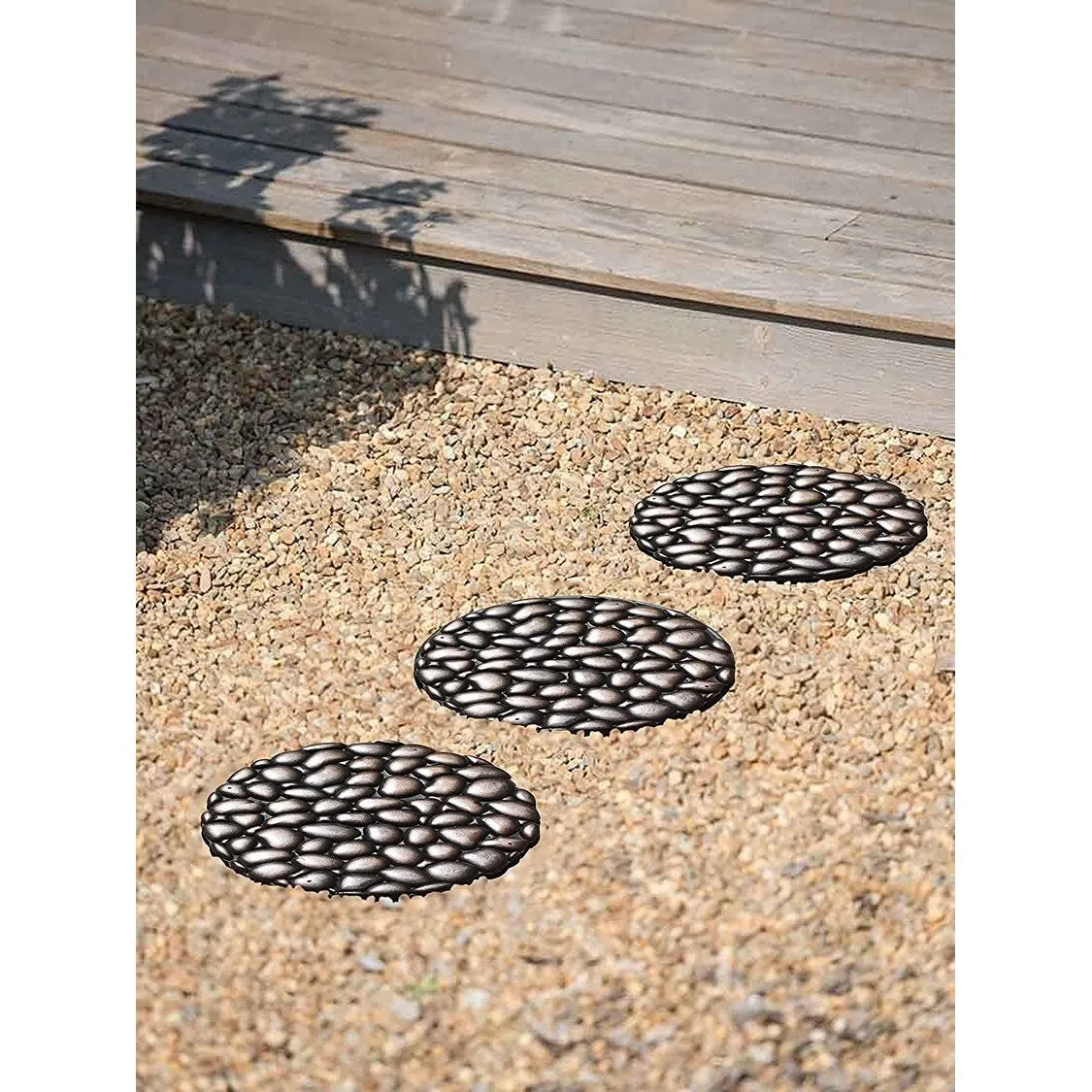 A1HC Rubber Step Mat Multi Functional -Garden Stepping Stone Mat. Outdoor Decorative Tray