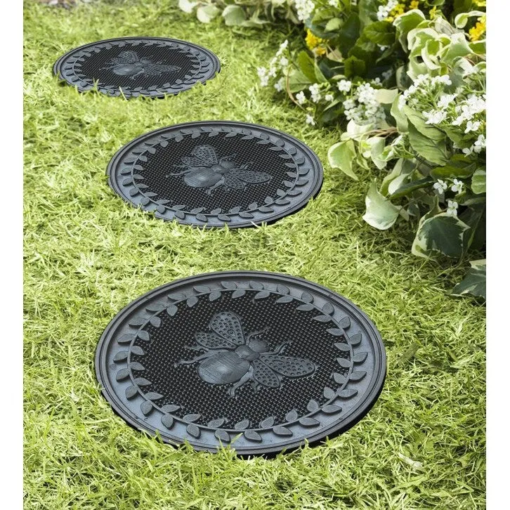 A1HC Rubber Step Mat Multi Functional -Garden Stepping Stone Mat. Outdoor Decorative Tray