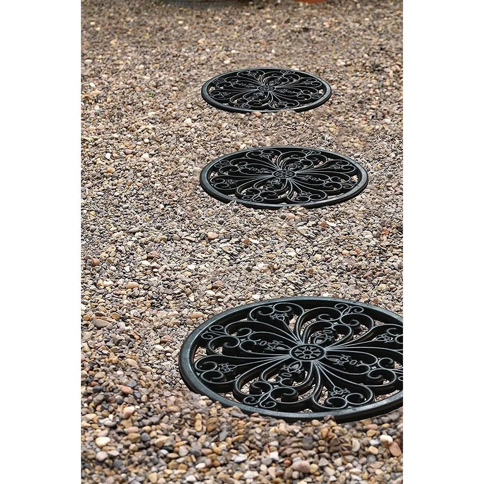 A1HC Rubber Step Mat Multi Functional -Garden Stepping Stone Mat. Outdoor Decorative Tray