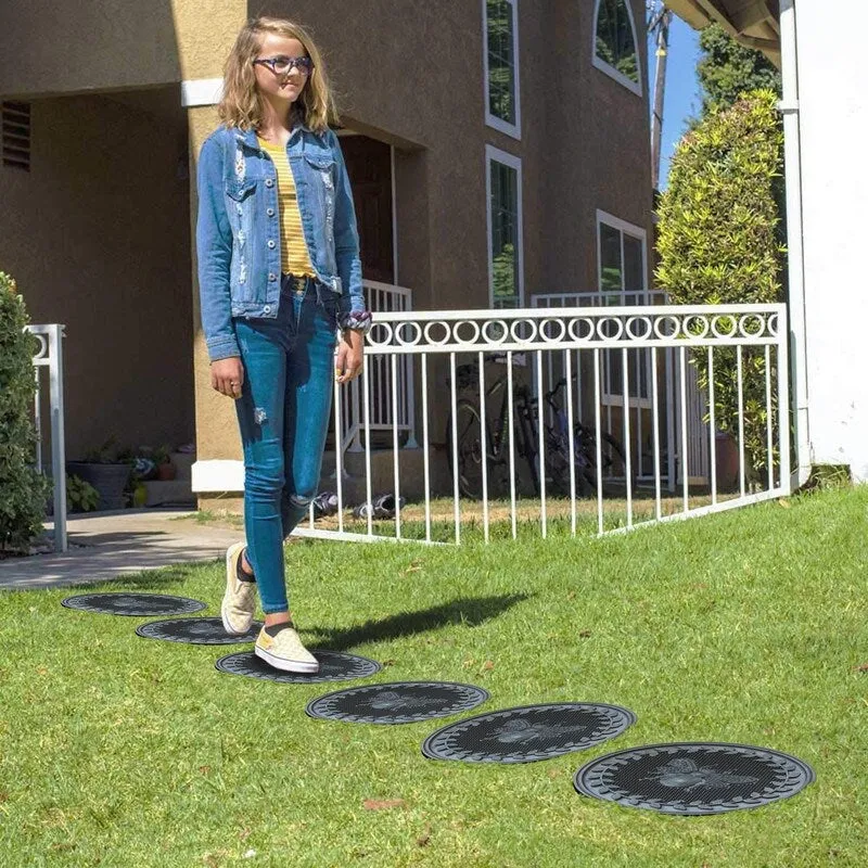 A1HC Rubber Step Mat Multi Functional -Garden Stepping Stone Mat. Outdoor Decorative Tray