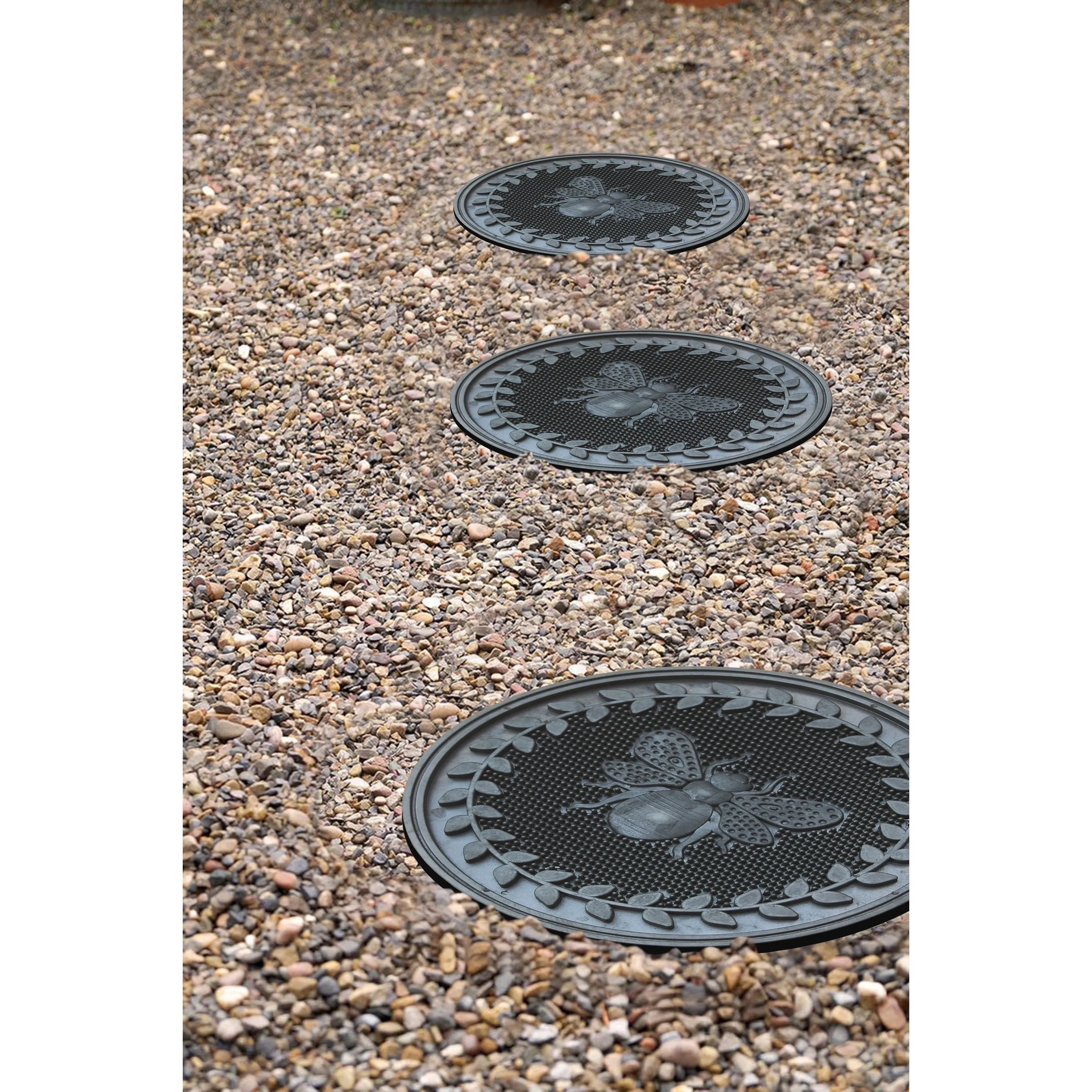 A1HC Rubber Step Mat Multi Functional -Garden Stepping Stone Mat. Outdoor Decorative Tray