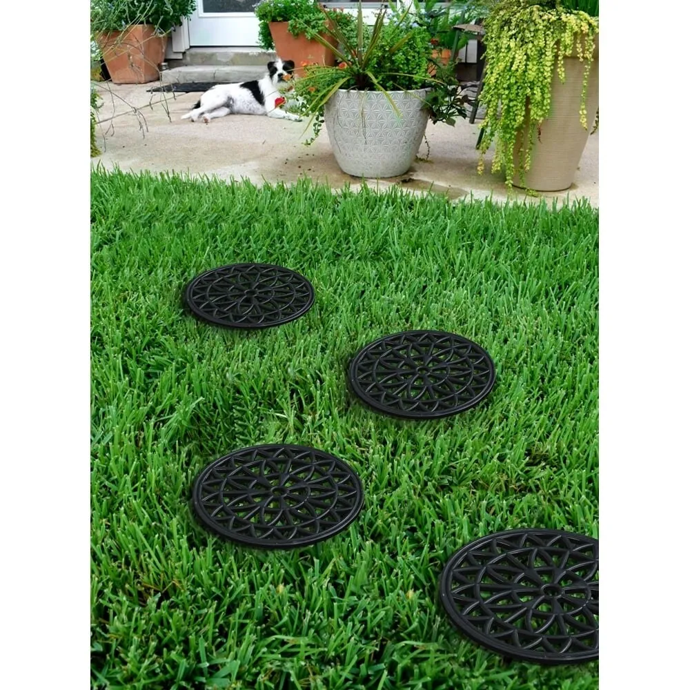 A1HC Rubber Step Mat Multi Functional -Garden Stepping Stone Mat. Outdoor Decorative Tray