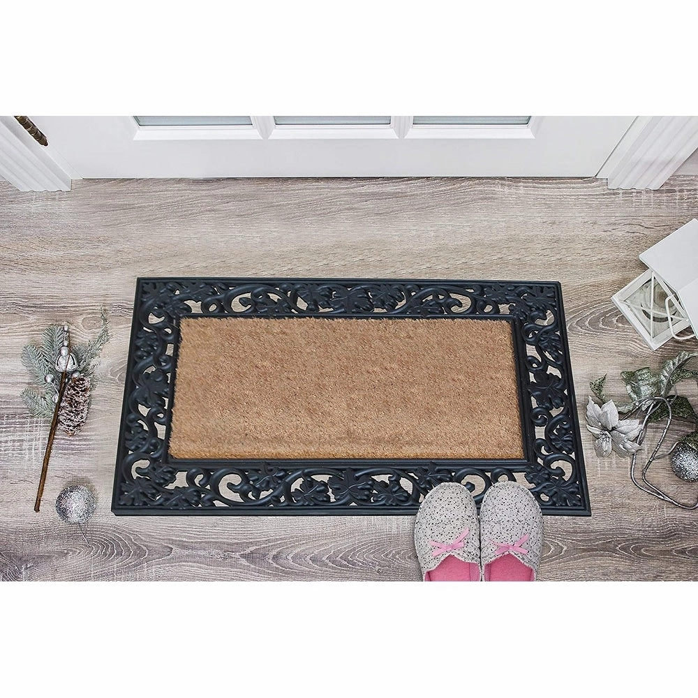 A1HC Rubber and Coir Large Heavy-Duty Outdoor Doormat