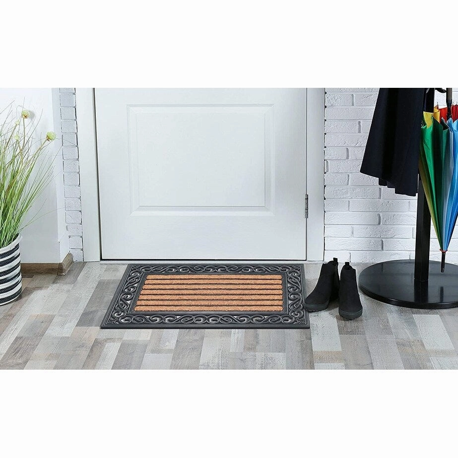 A1HC Rubber and Coir Large Heavy-Duty Outdoor Doormat