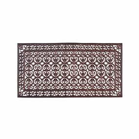 A1HC Rubber Paisley Non Slip Heavy Duty Front Door Welcome Rubber Extra Large Size Double Doormat 30 X 60