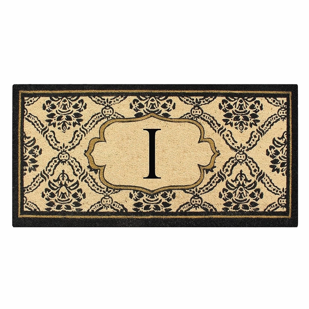 A1HC Uriel Bleached Coir Anti-shred Monogrammed Doormat. 30 X 60