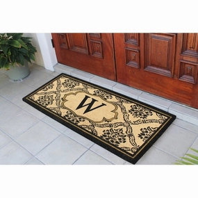 A1HC Uriel Bleached Coir Anti-shred Monogrammed Doormat. 30 X 60