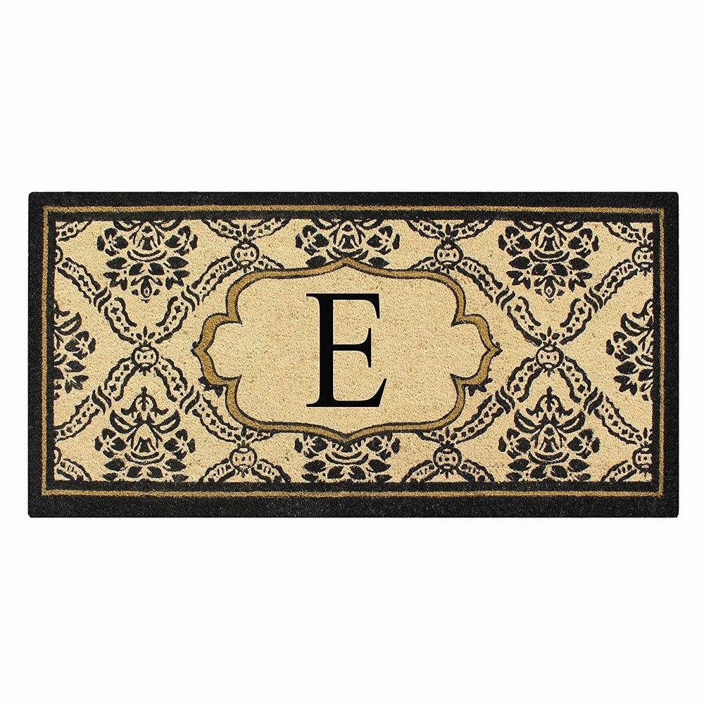 A1HC Uriel Bleached Coir Anti-shred Monogrammed Doormat. 30 X 60