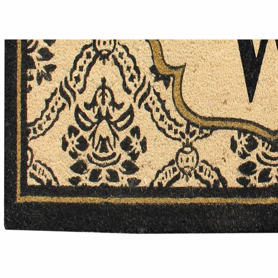 A1HC Uriel Bleached Coir Anti-shred Monogrammed Doormat. 30 X 60