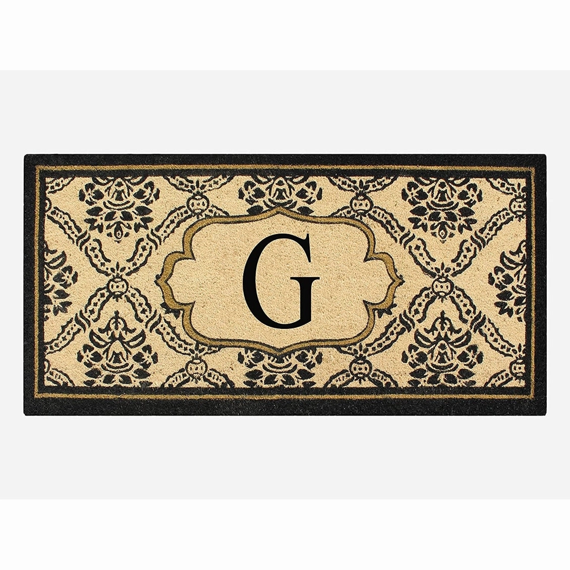 A1HC Uriel Bleached Coir Anti-shred Monogrammed Doormat. 30 X 60