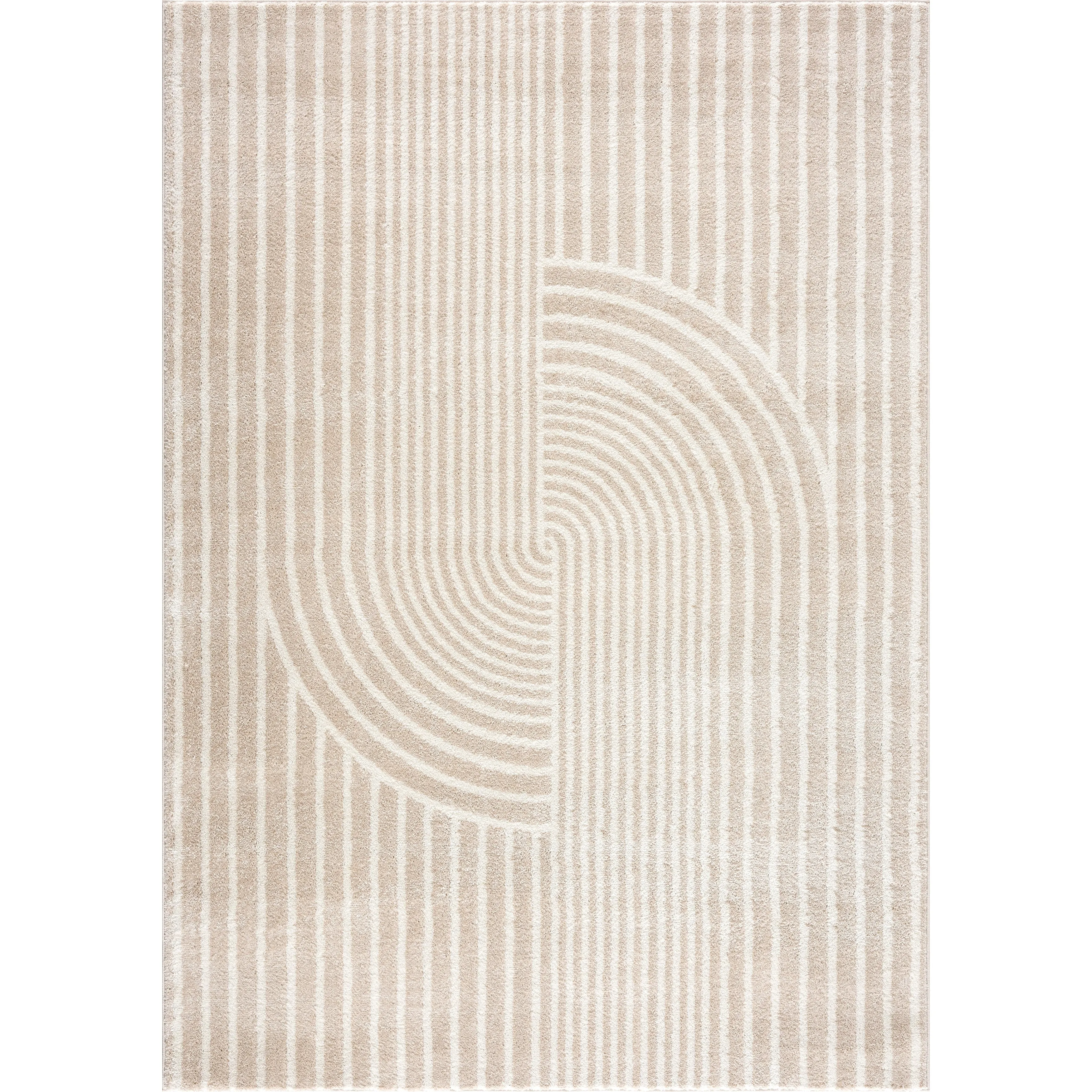 Abani Rugs Nuevo Beige Arch Pattern Knot Area Rug