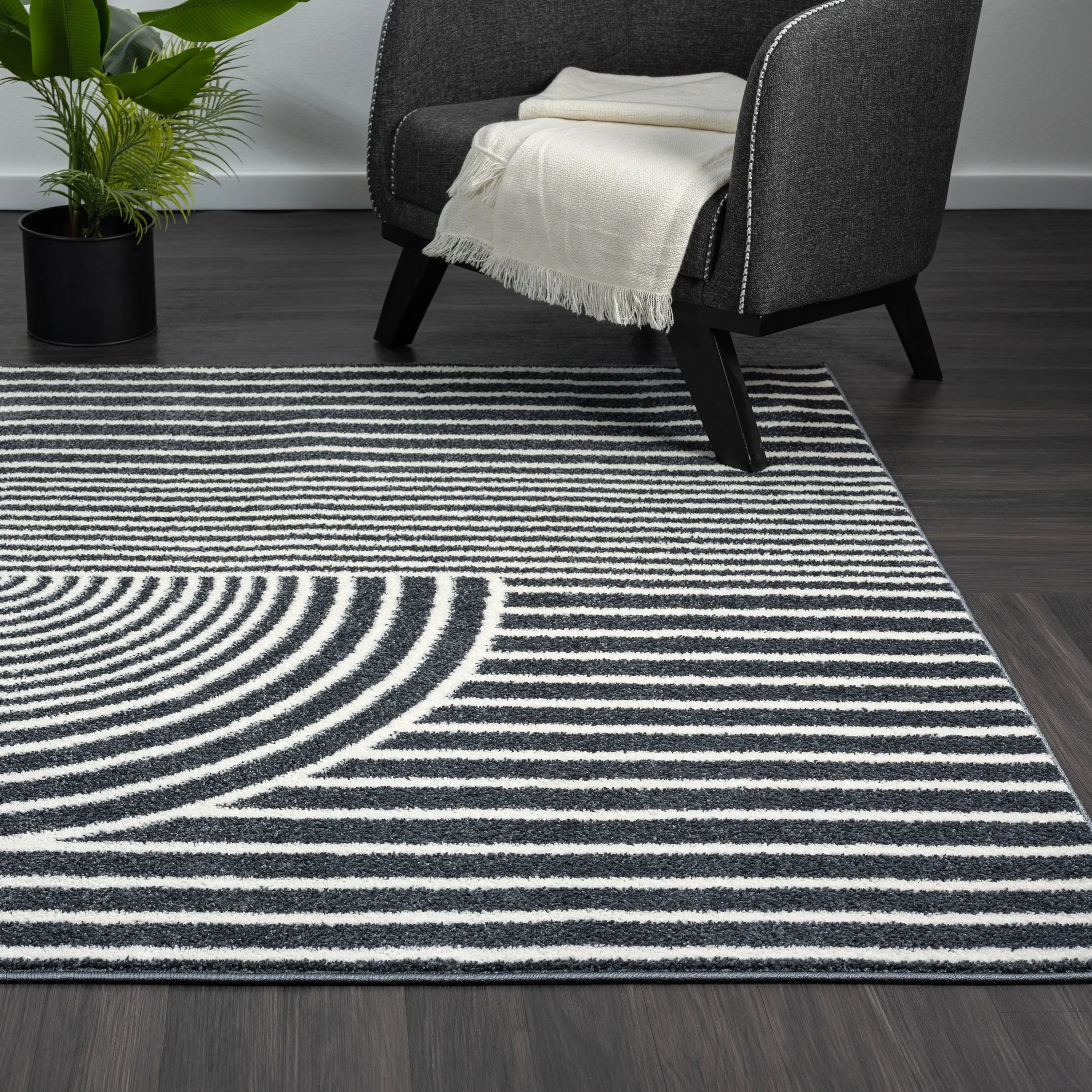 Abani Rugs Nuevo Beige Arch Pattern Knot Area Rug
