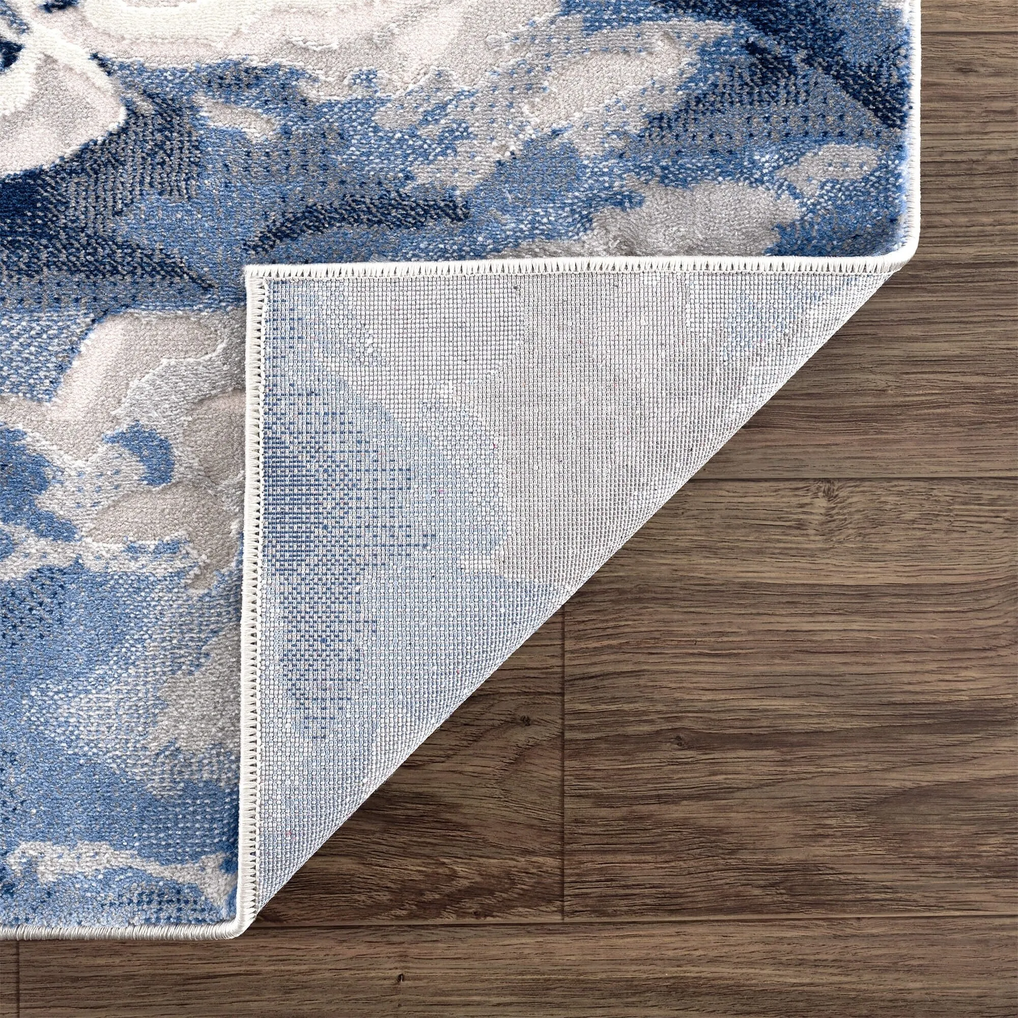 Abani Rugs Regal REG110A Blue Grey Marble Ice Design Area Rug