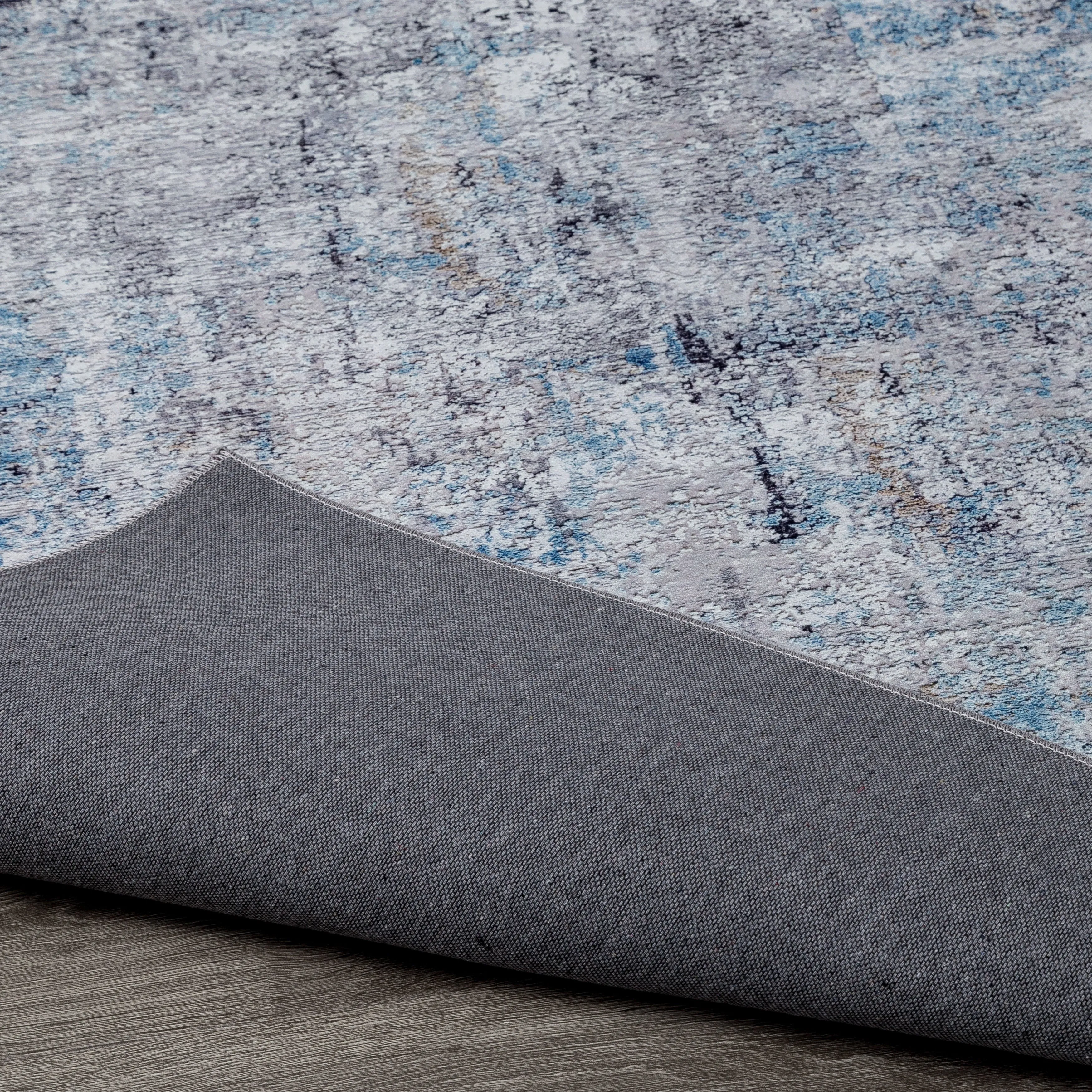 Abstract Blue/Grey Area Rug