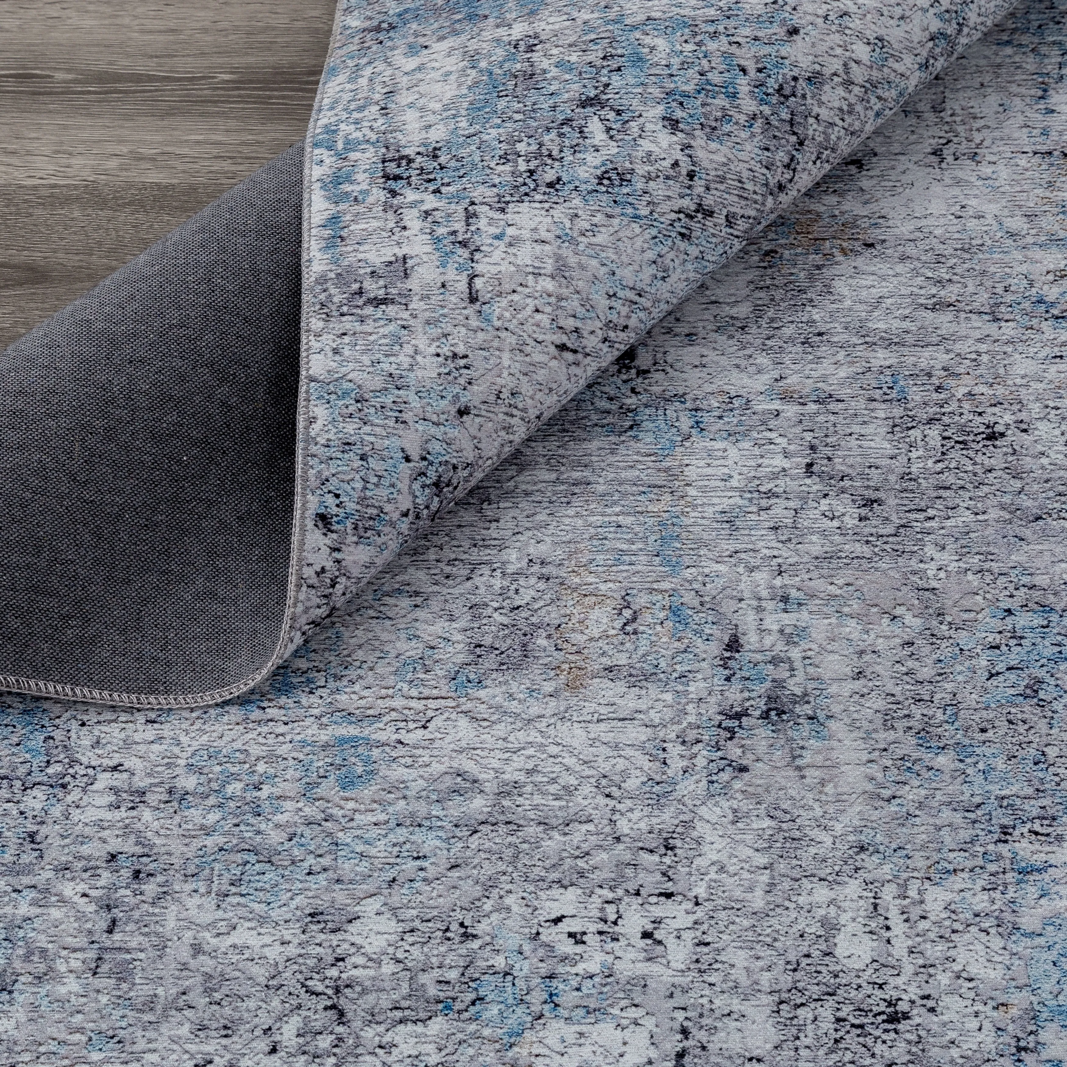 Abstract Blue/Grey Area Rug
