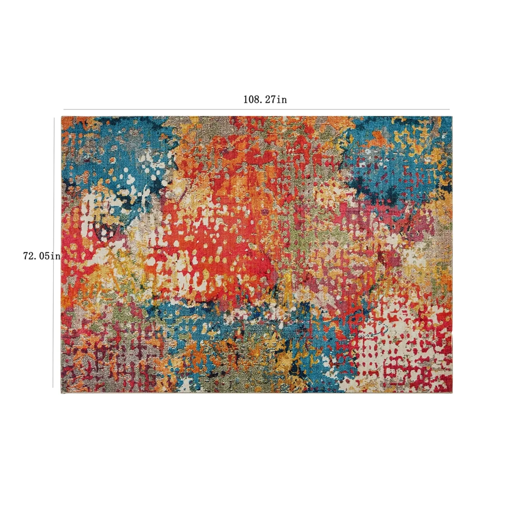Abstract Design Machine Washable Area Rug 401