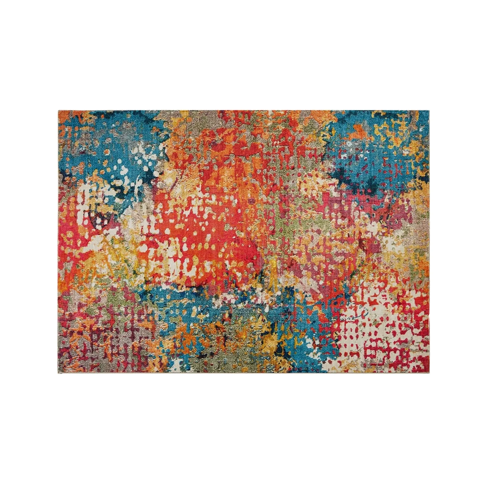 Abstract Design Machine Washable Area Rug 401