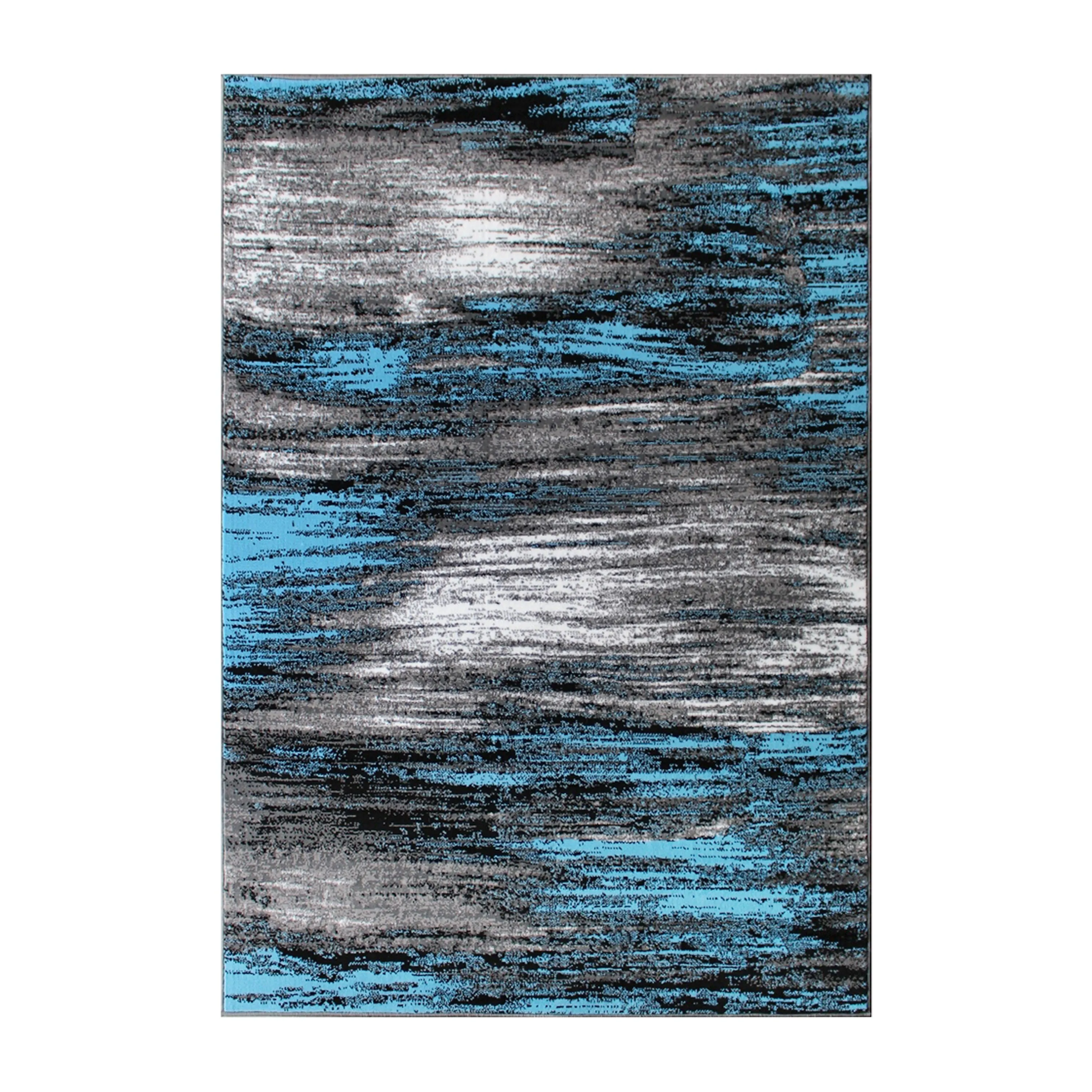 Abstract Style Accent Area Rug - Scraped Pattern