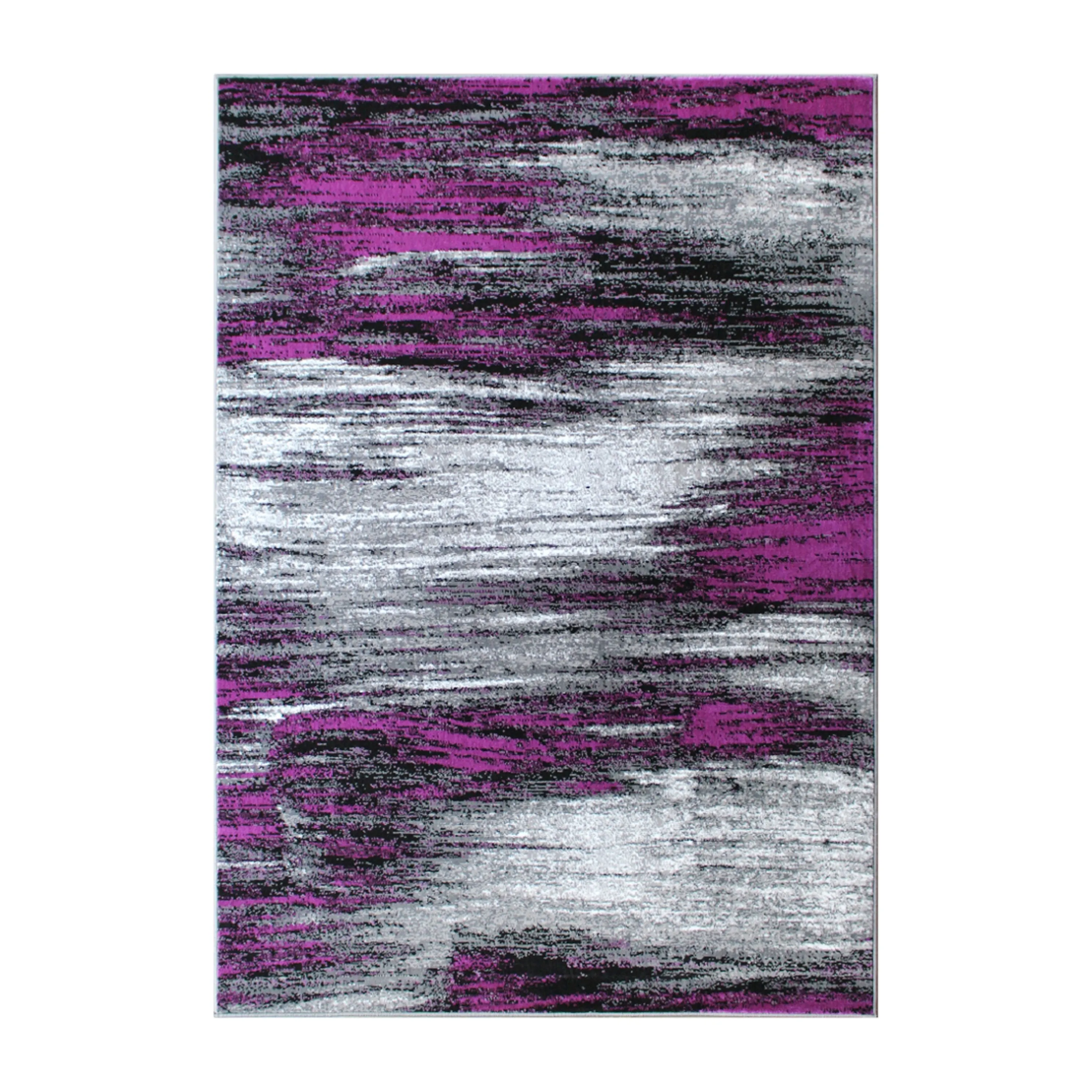Abstract Style Accent Area Rug - Scraped Pattern