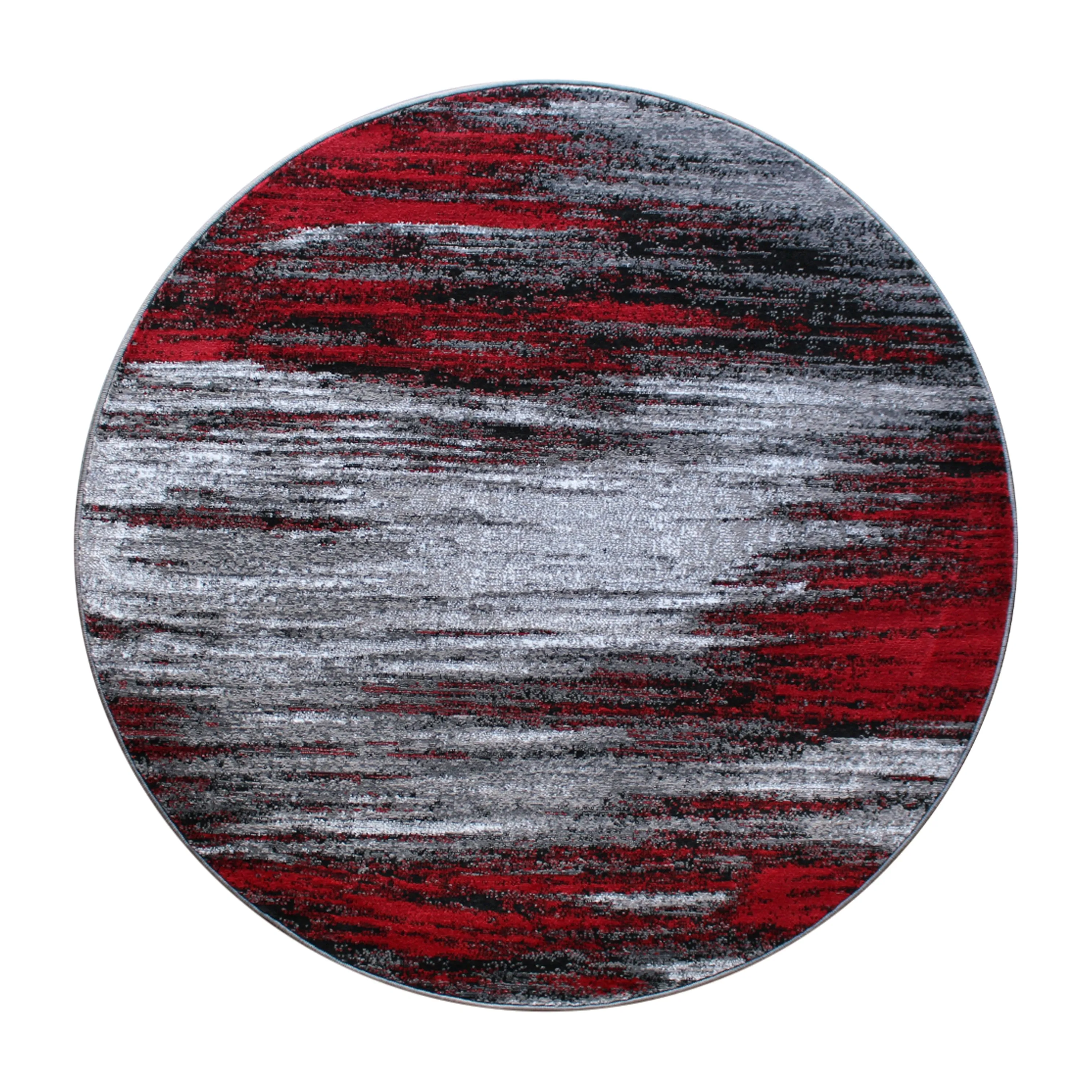 Abstract Style Accent Area Rug - Scraped Pattern