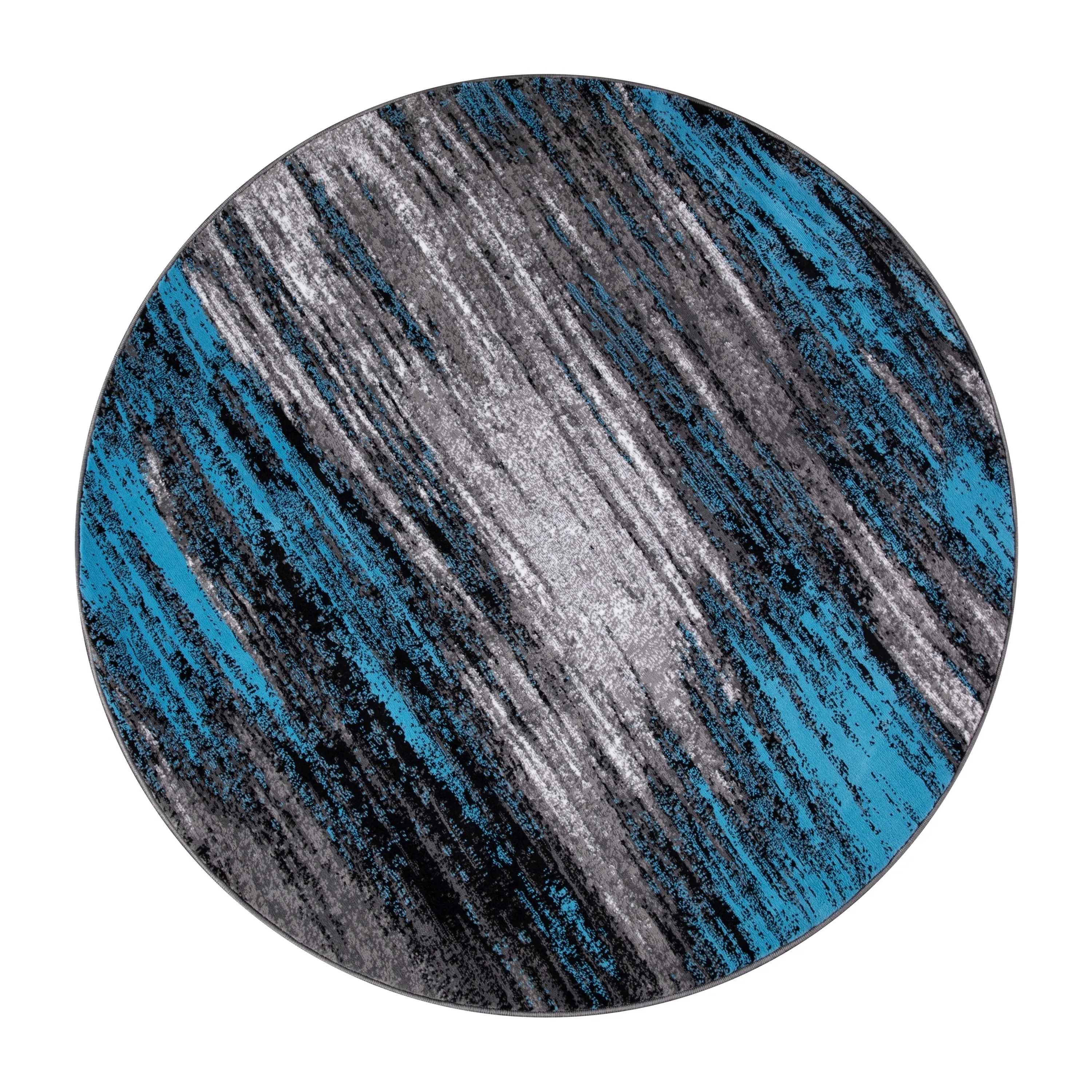 Abstract Style Accent Area Rug - Scraped Pattern