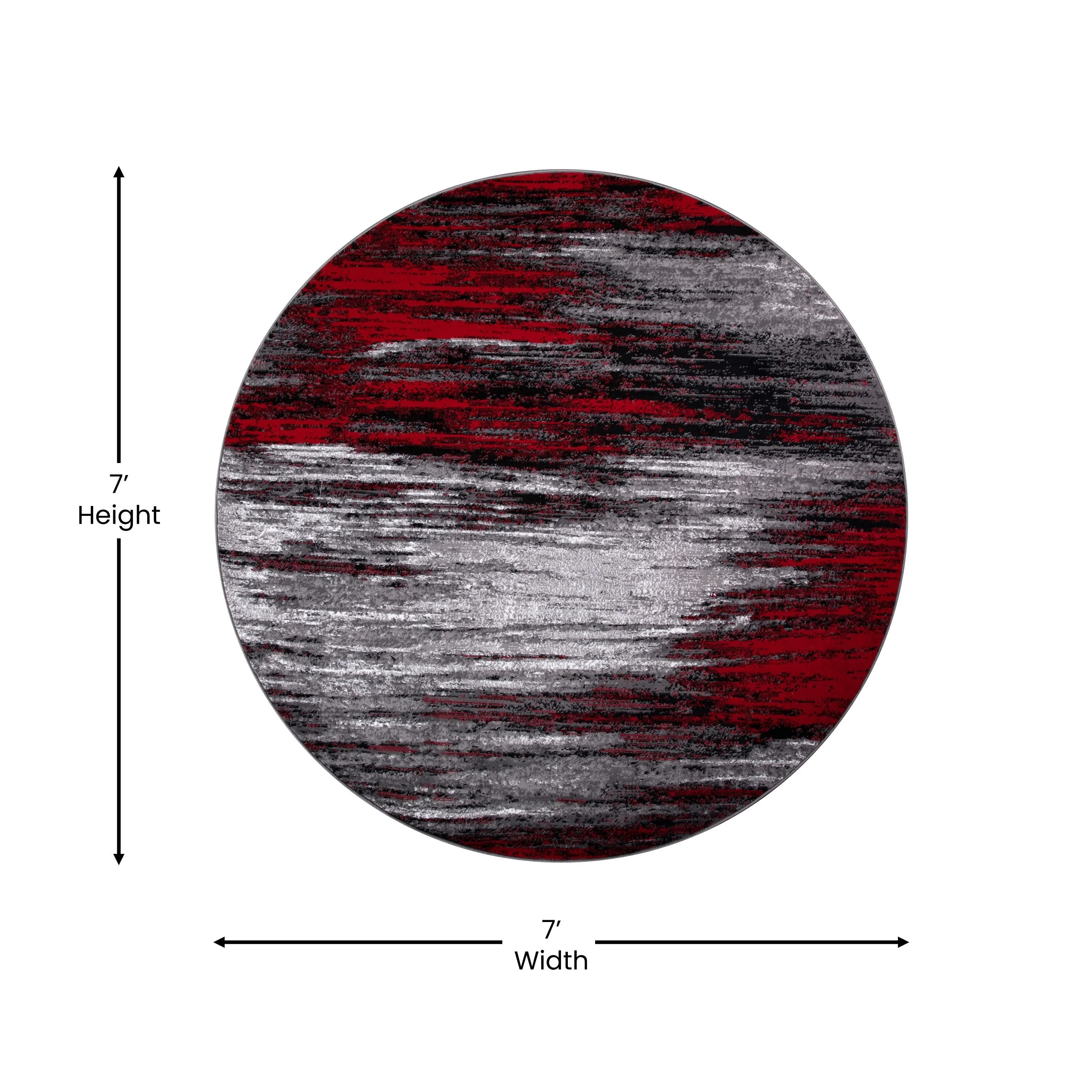 Abstract Style Accent Area Rug - Scraped Pattern
