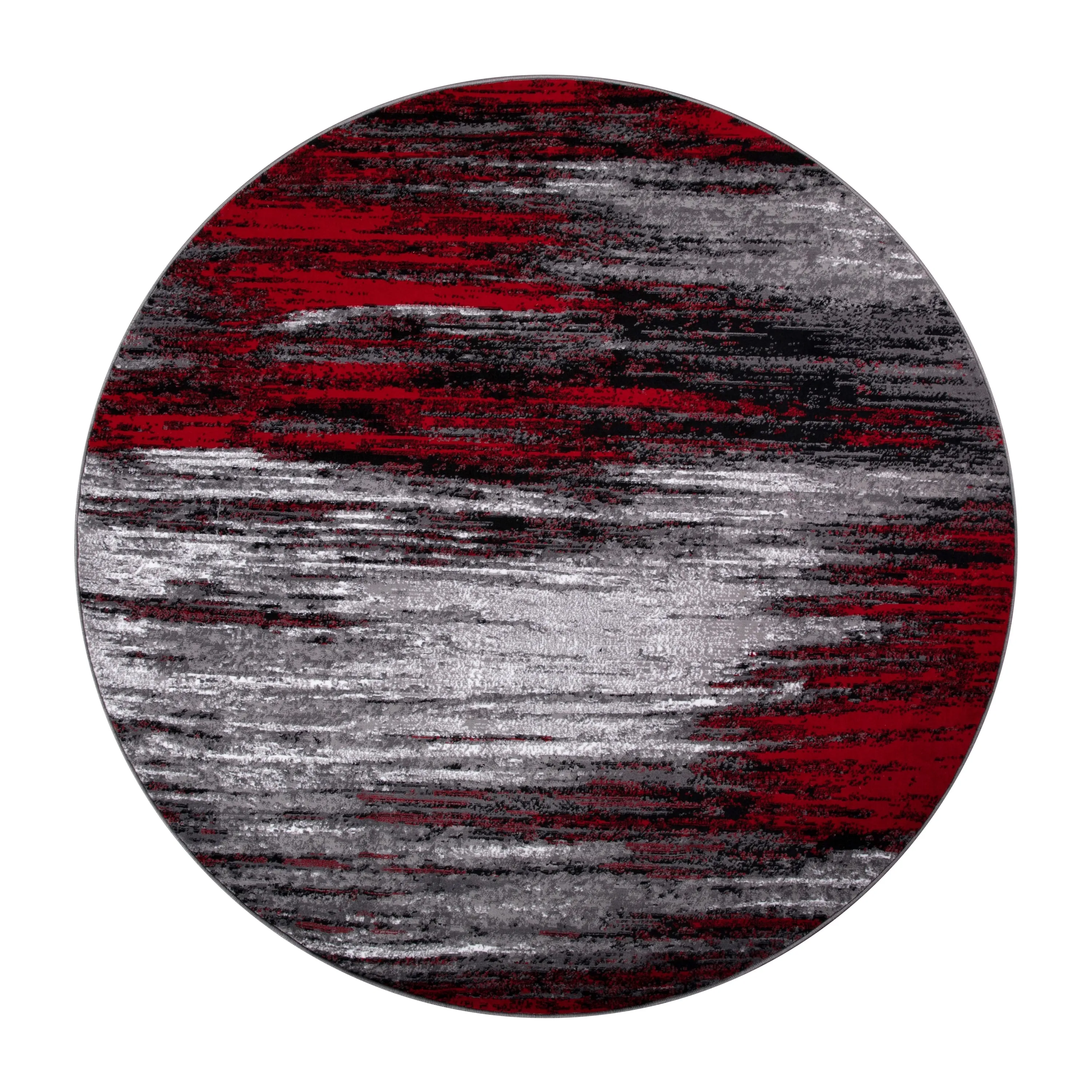 Abstract Style Accent Area Rug - Scraped Pattern