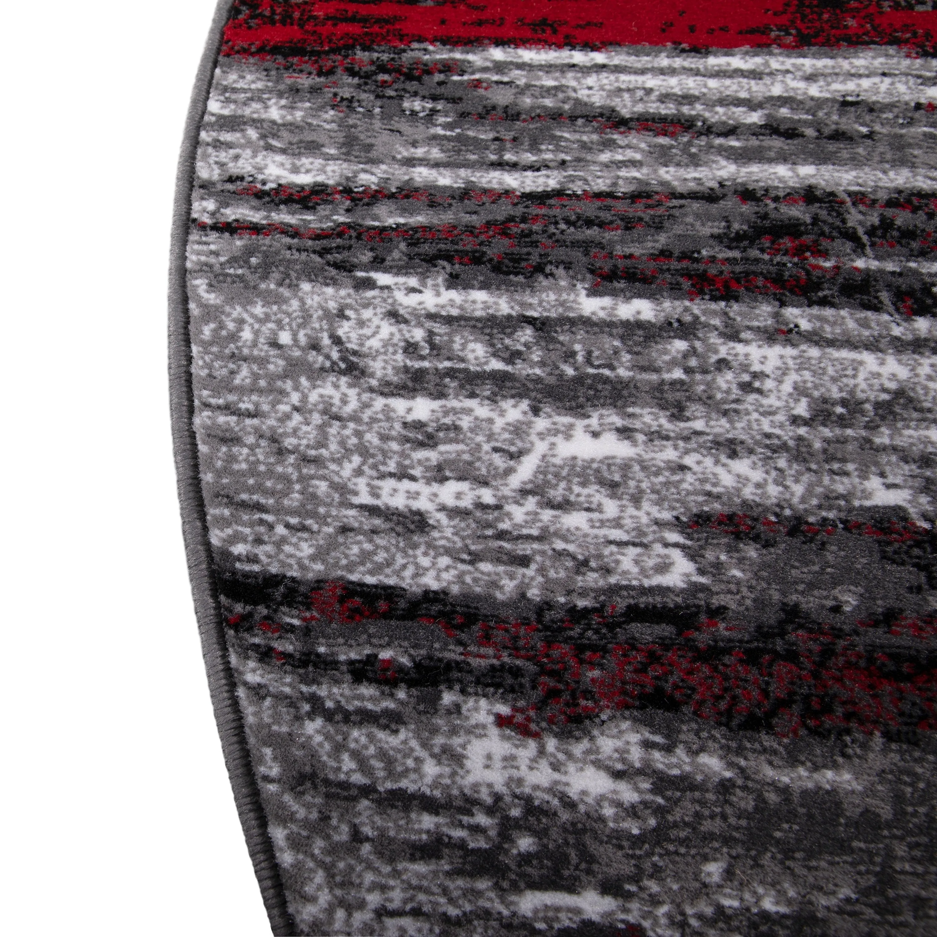 Abstract Style Accent Area Rug - Scraped Pattern
