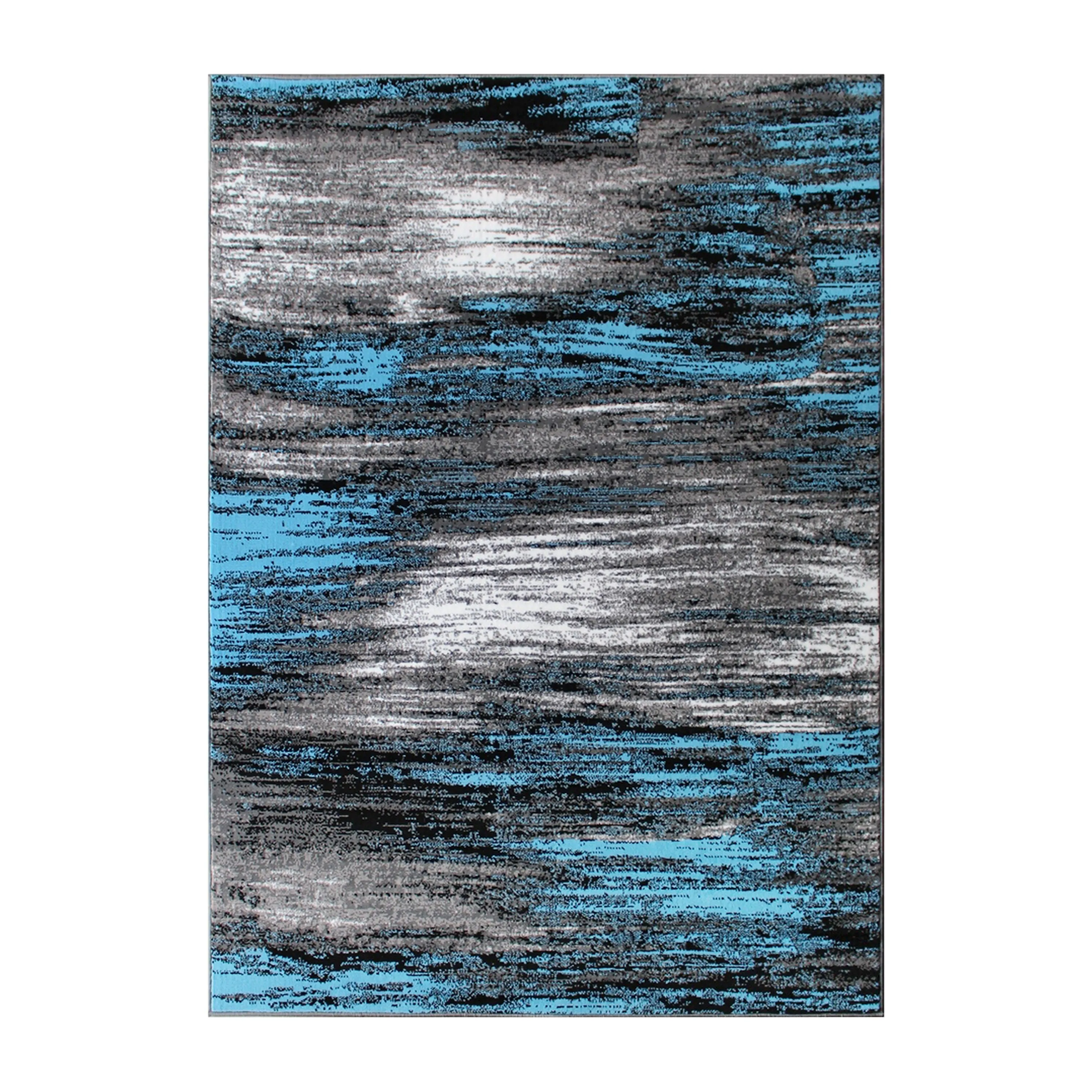 Abstract Style Accent Area Rug - Scraped Pattern