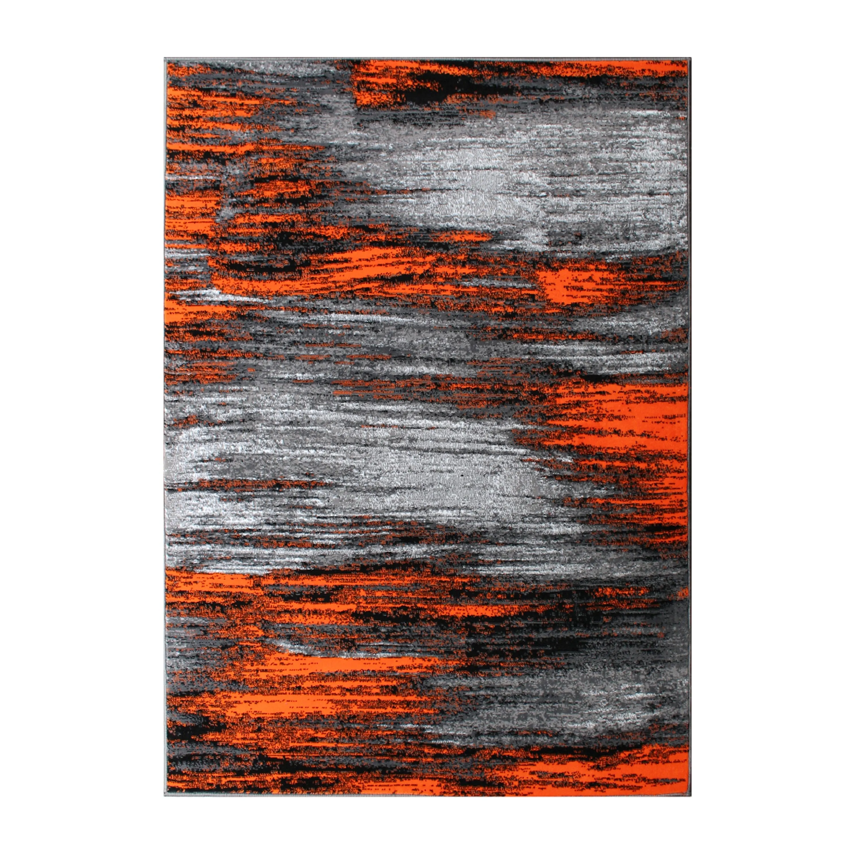 Abstract Style Accent Area Rug - Scraped Pattern