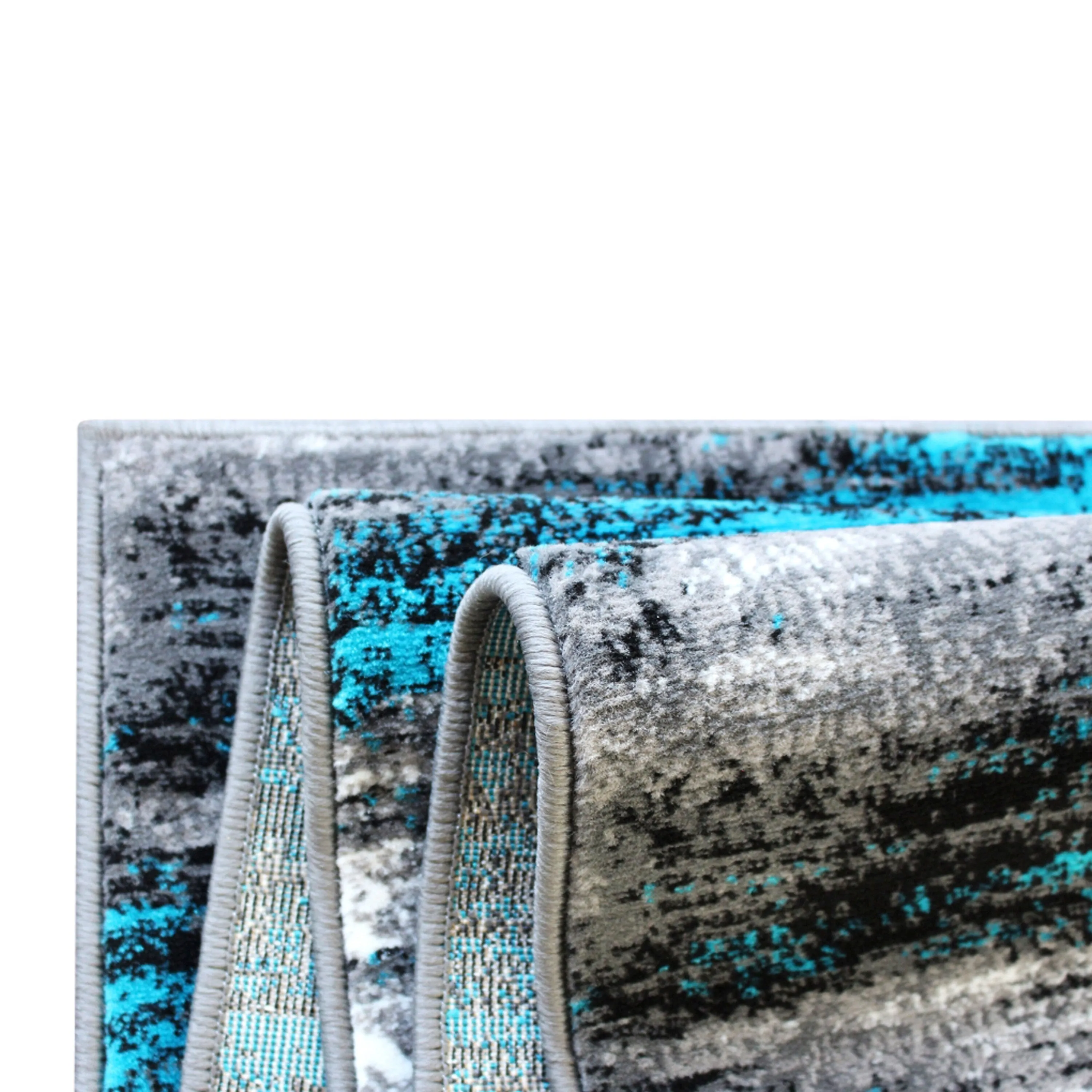 Abstract Style Accent Area Rug - Scraped Pattern