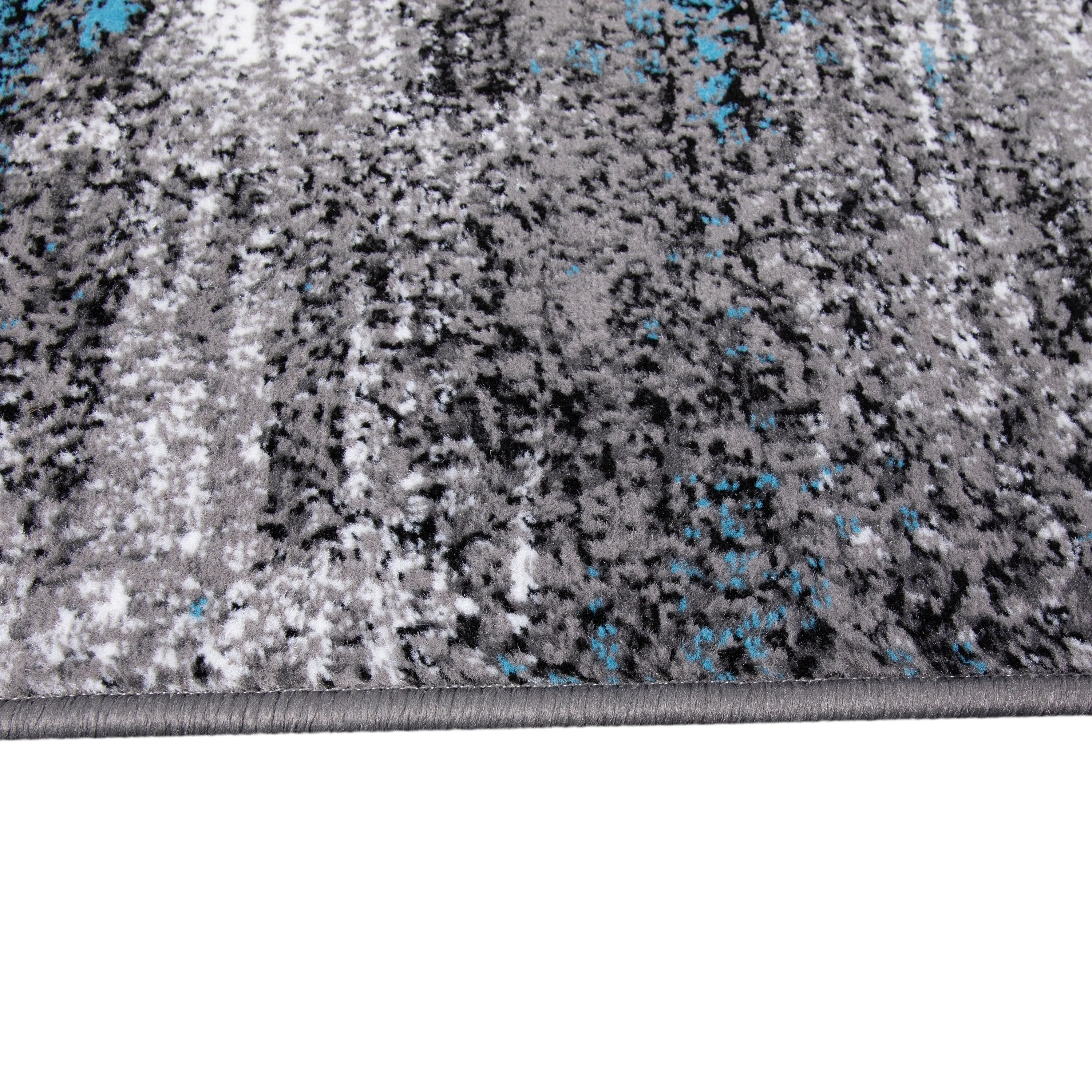 Abstract Style Accent Area Rug - Scraped Pattern