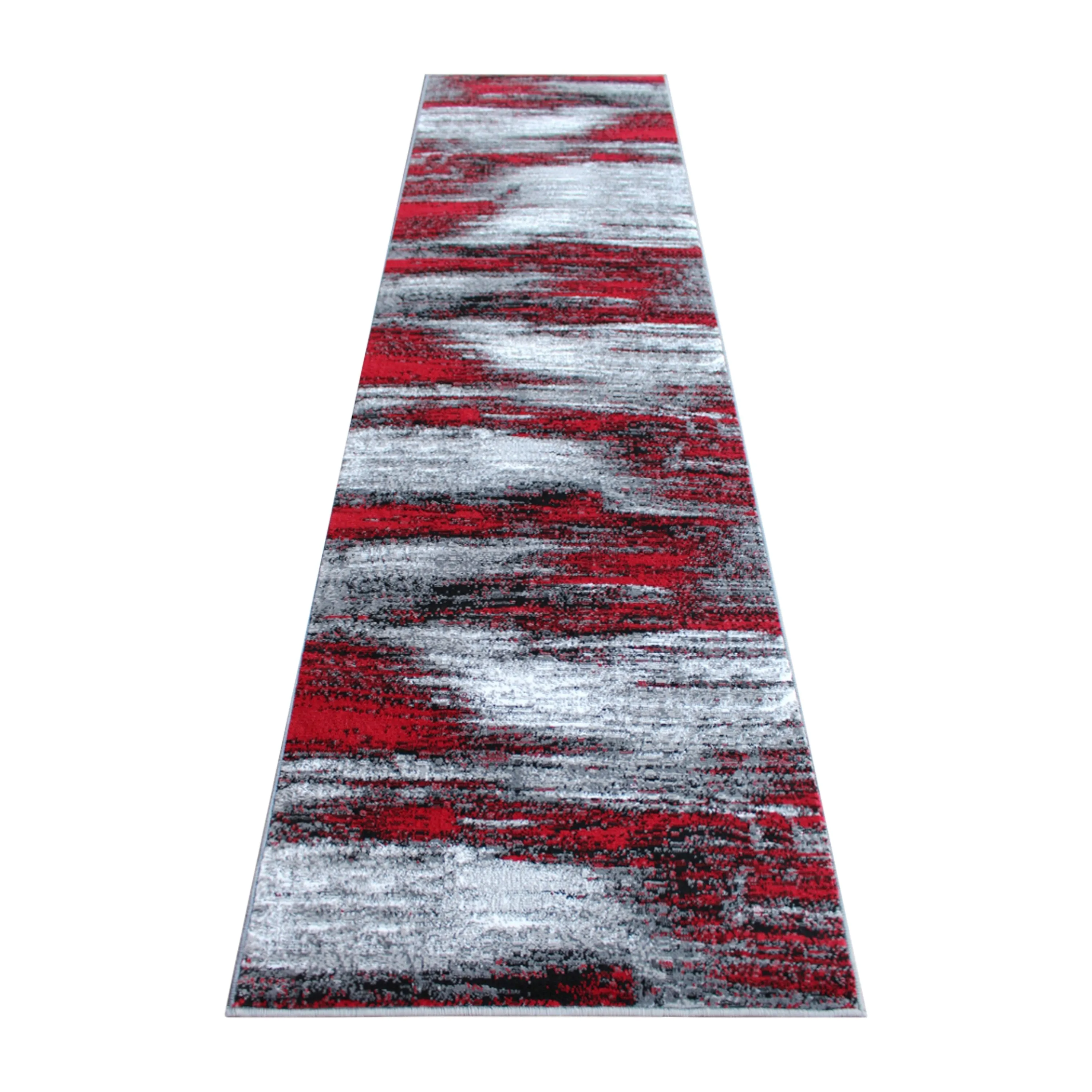 Abstract Style Accent Area Rug - Scraped Pattern