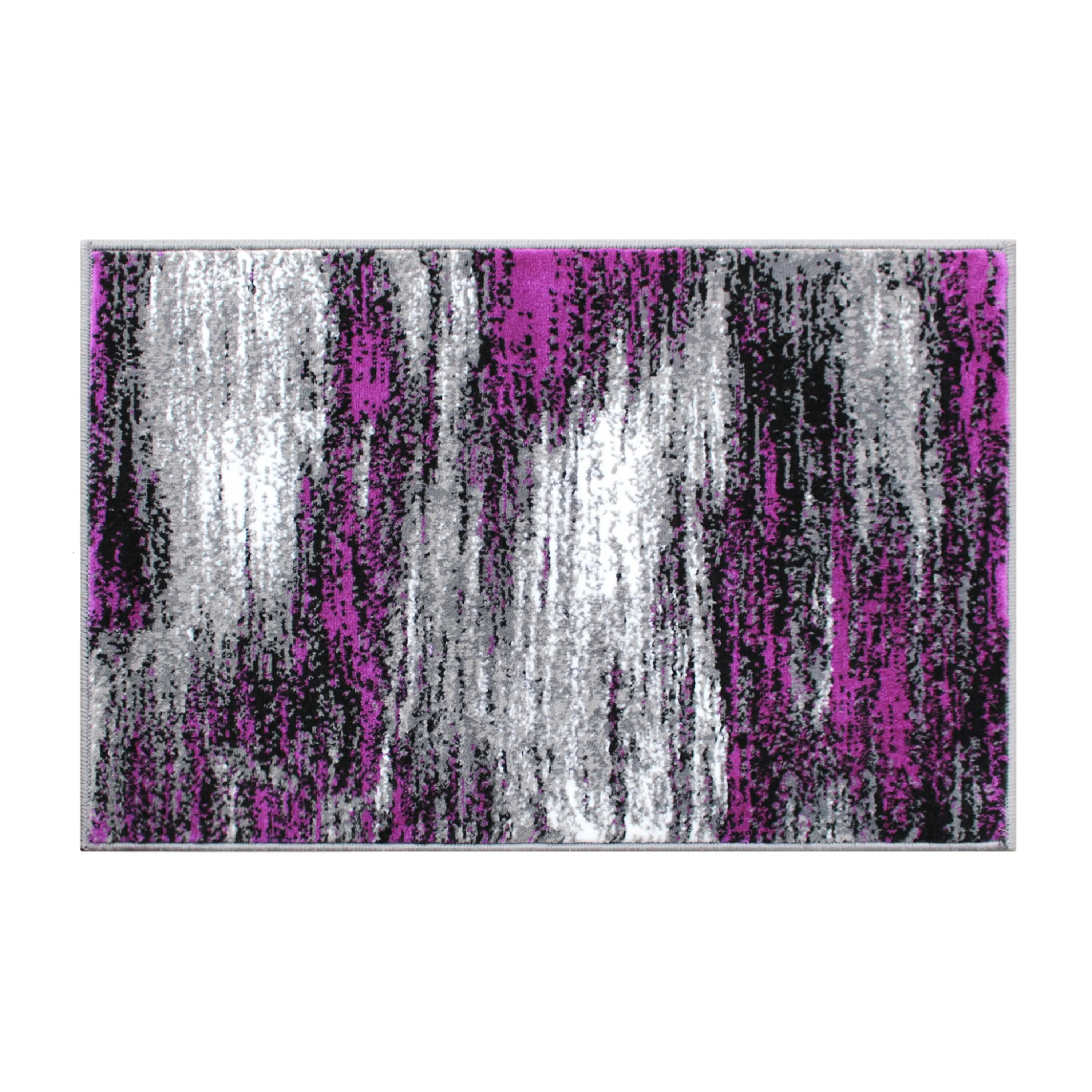Abstract Style Accent Area Rug - Scraped Pattern