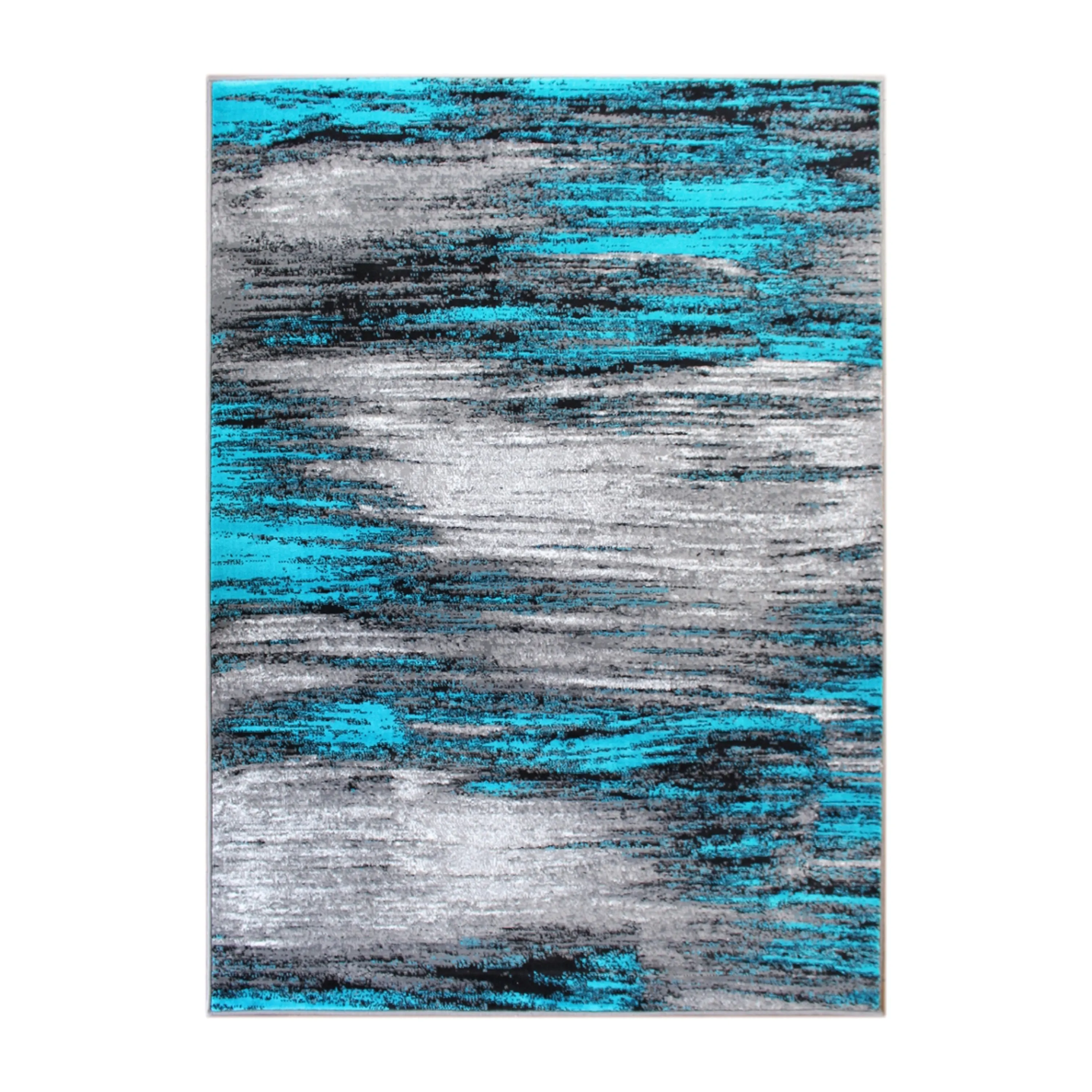 Abstract Style Accent Area Rug - Scraped Pattern