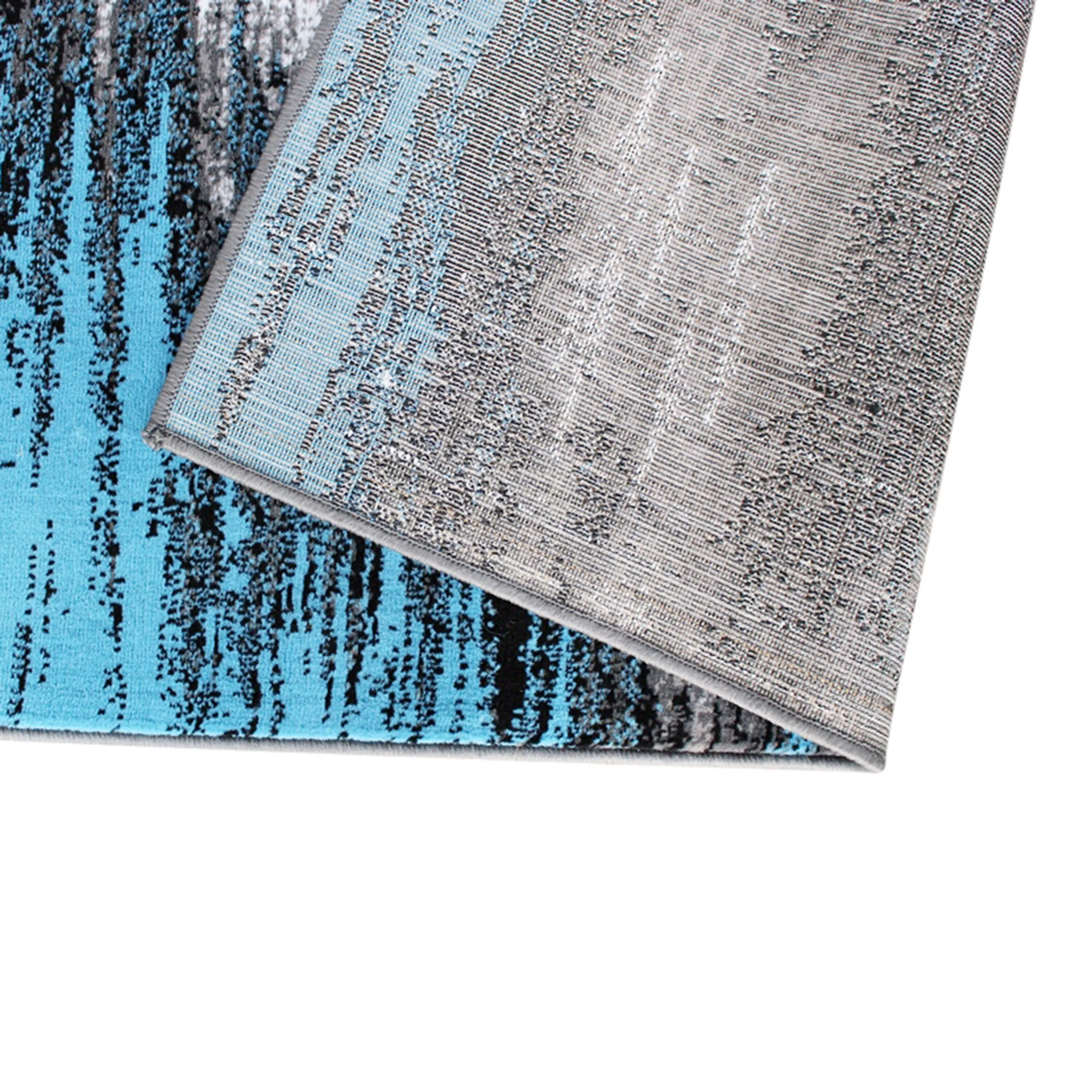 Abstract Style Accent Area Rug - Scraped Pattern