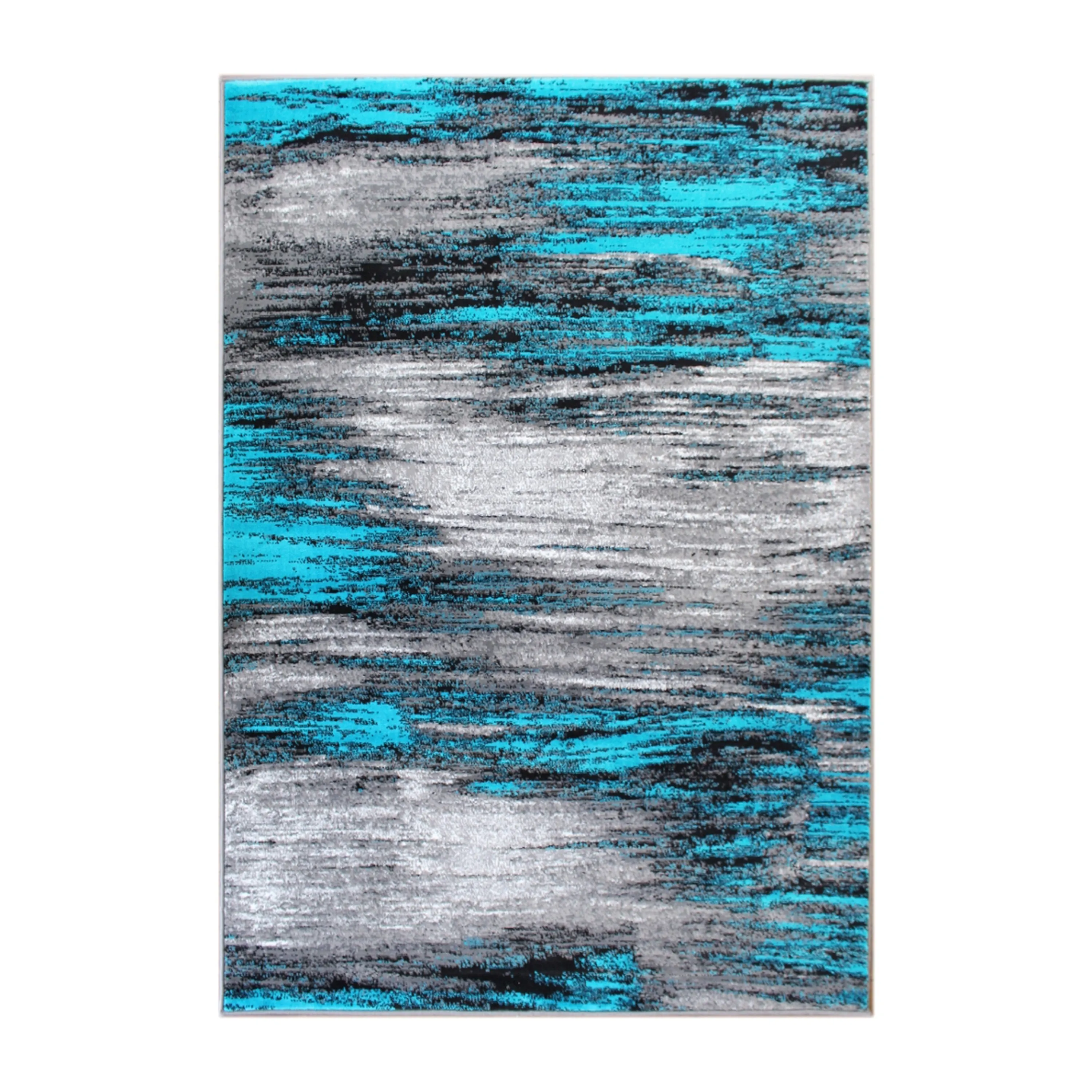 Abstract Style Accent Area Rug - Scraped Pattern