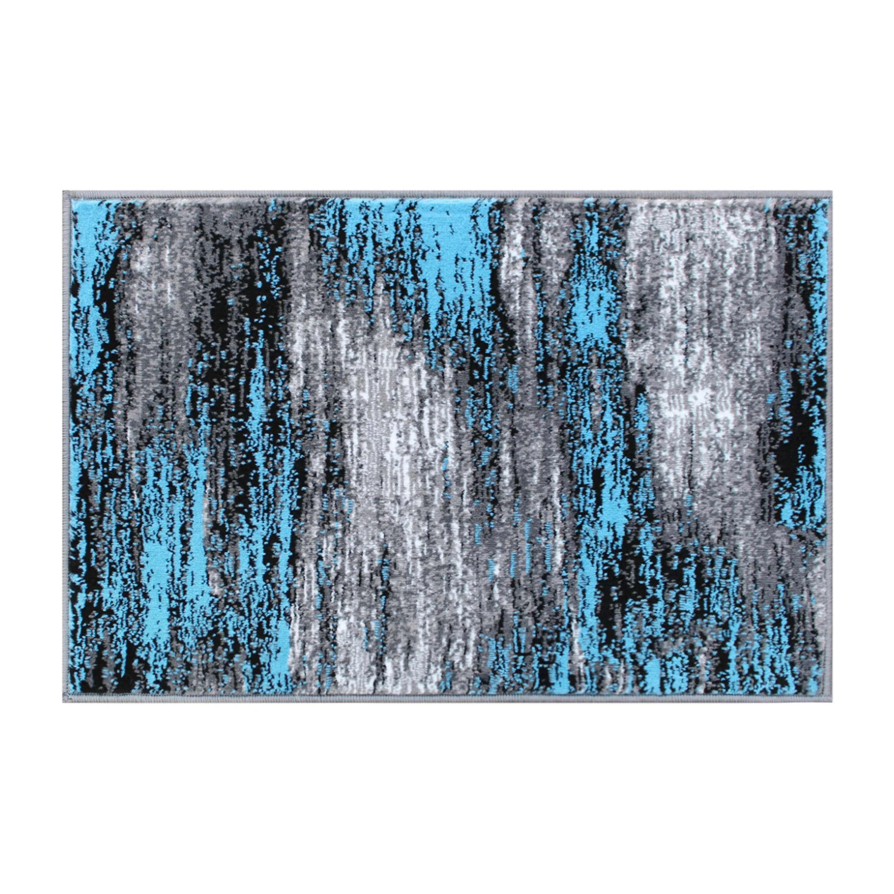 Abstract Style Accent Area Rug - Scraped Pattern