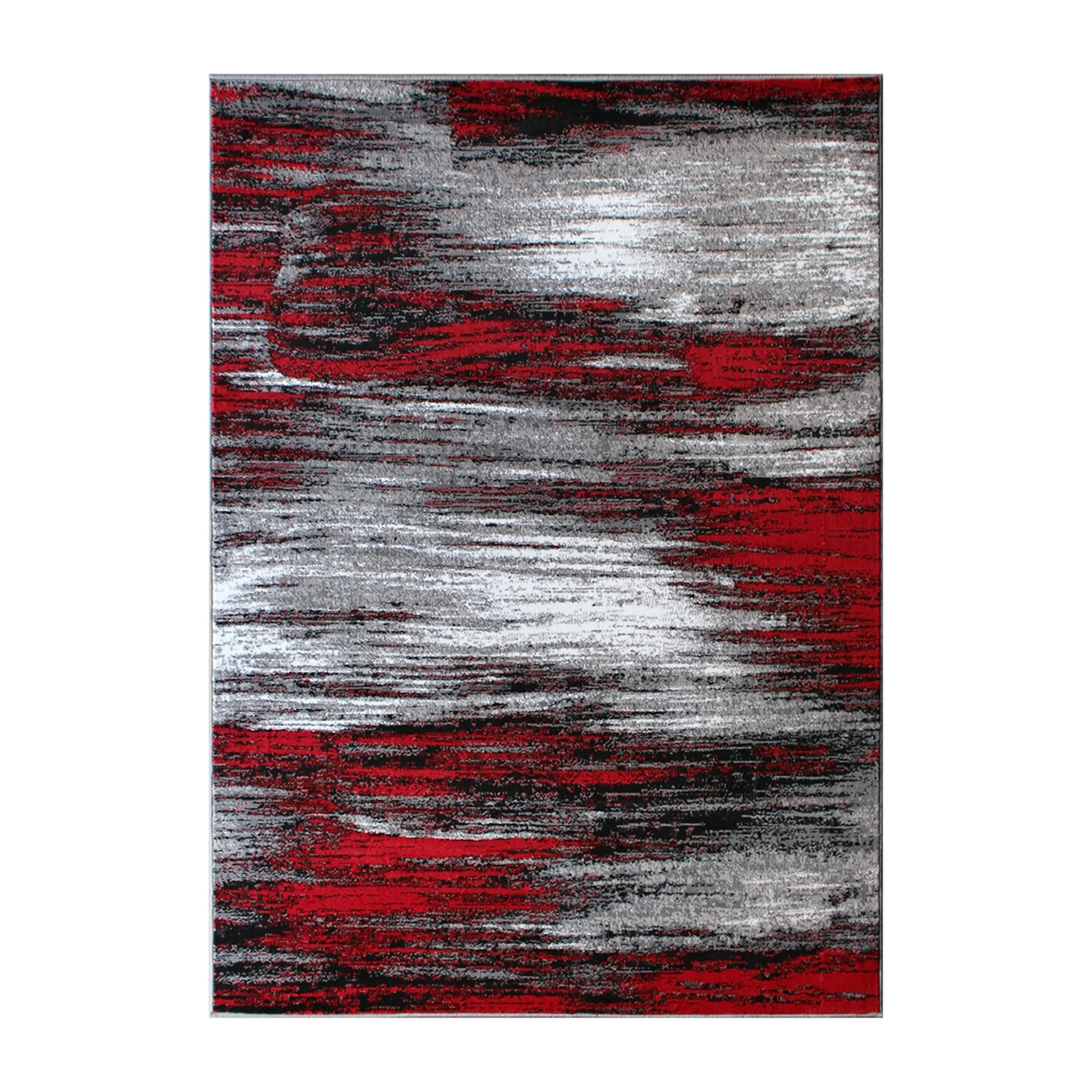 Abstract Style Accent Area Rug - Scraped Pattern