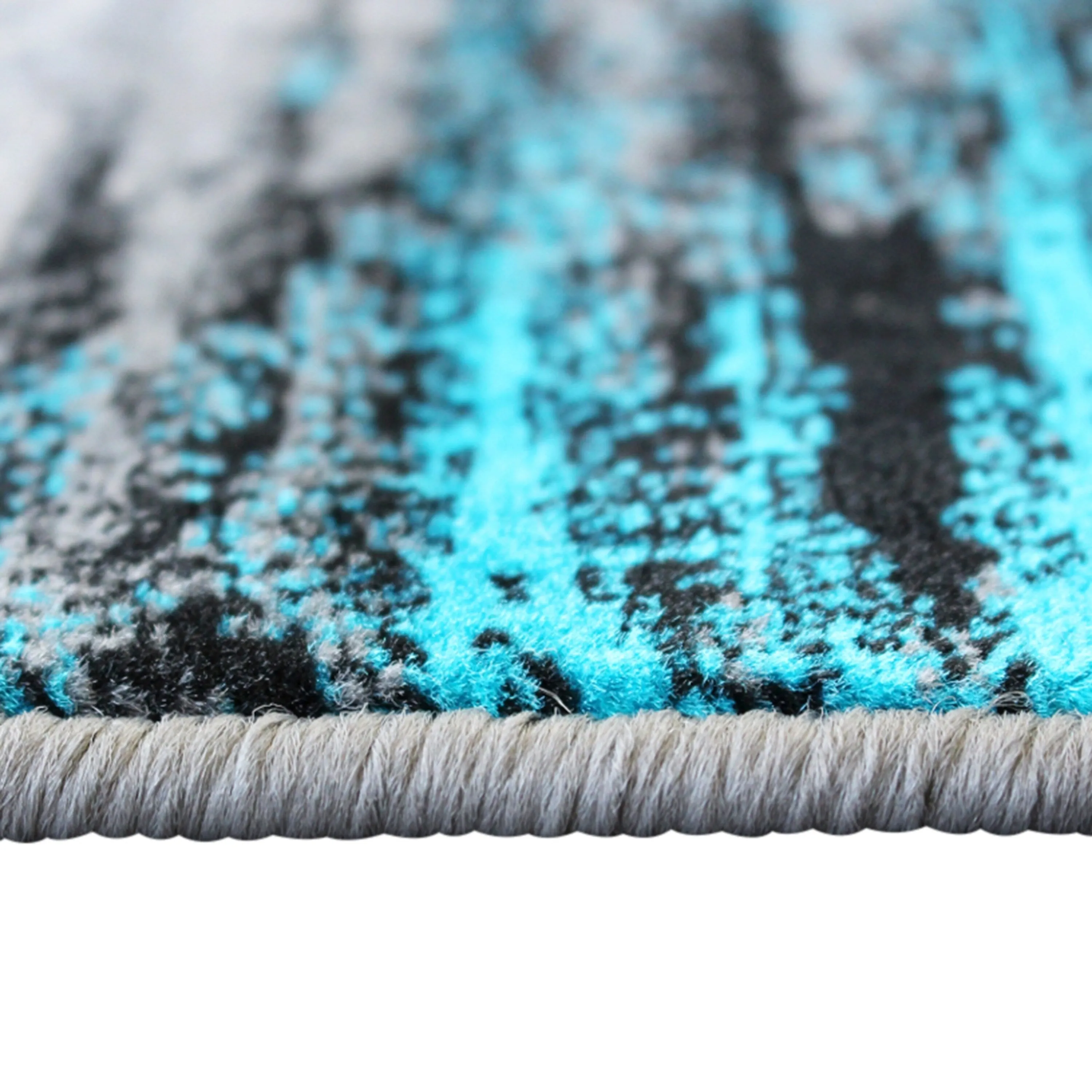 Abstract Style Accent Area Rug - Scraped Pattern