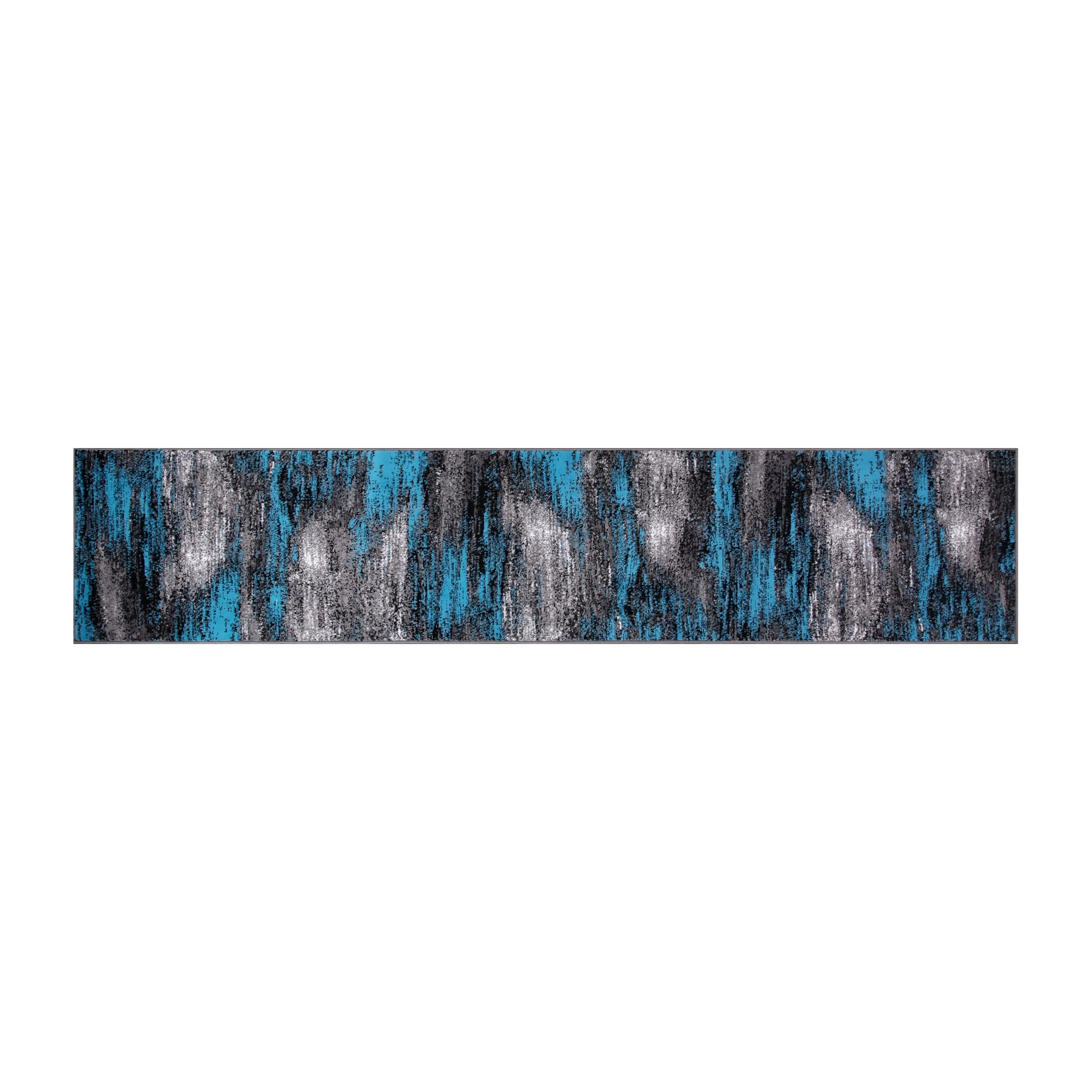 Abstract Style Accent Area Rug - Scraped Pattern