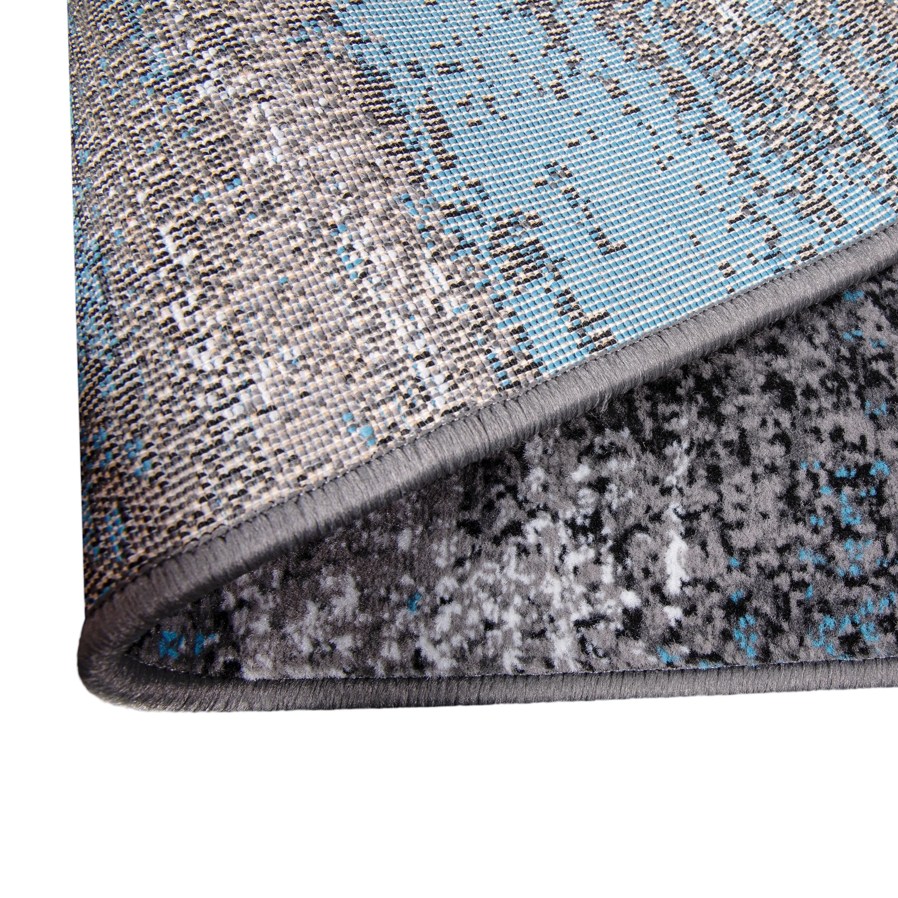 Abstract Style Accent Area Rug - Scraped Pattern