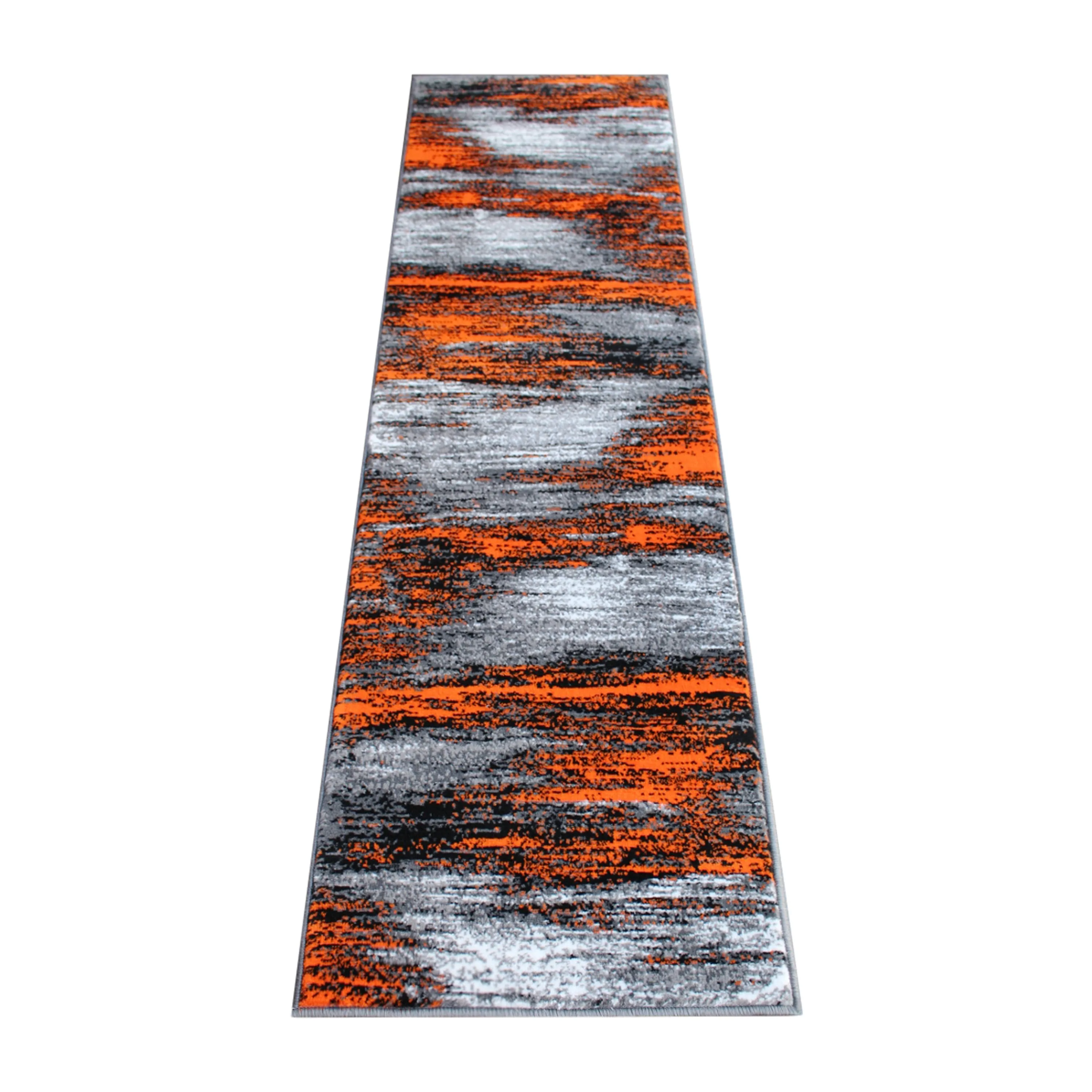 Abstract Style Accent Area Rug - Scraped Pattern