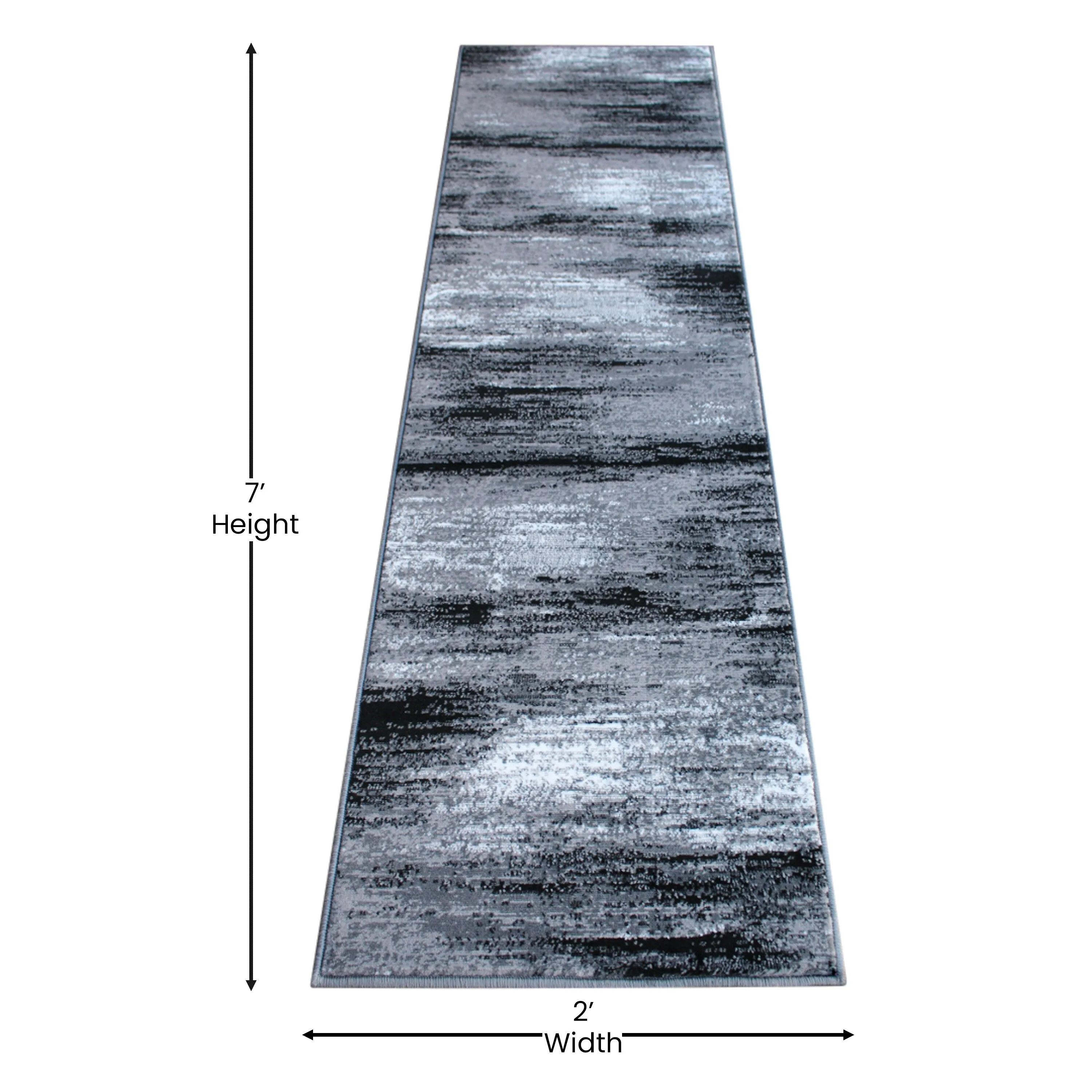 Abstract Style Accent Area Rug - Scraped Pattern