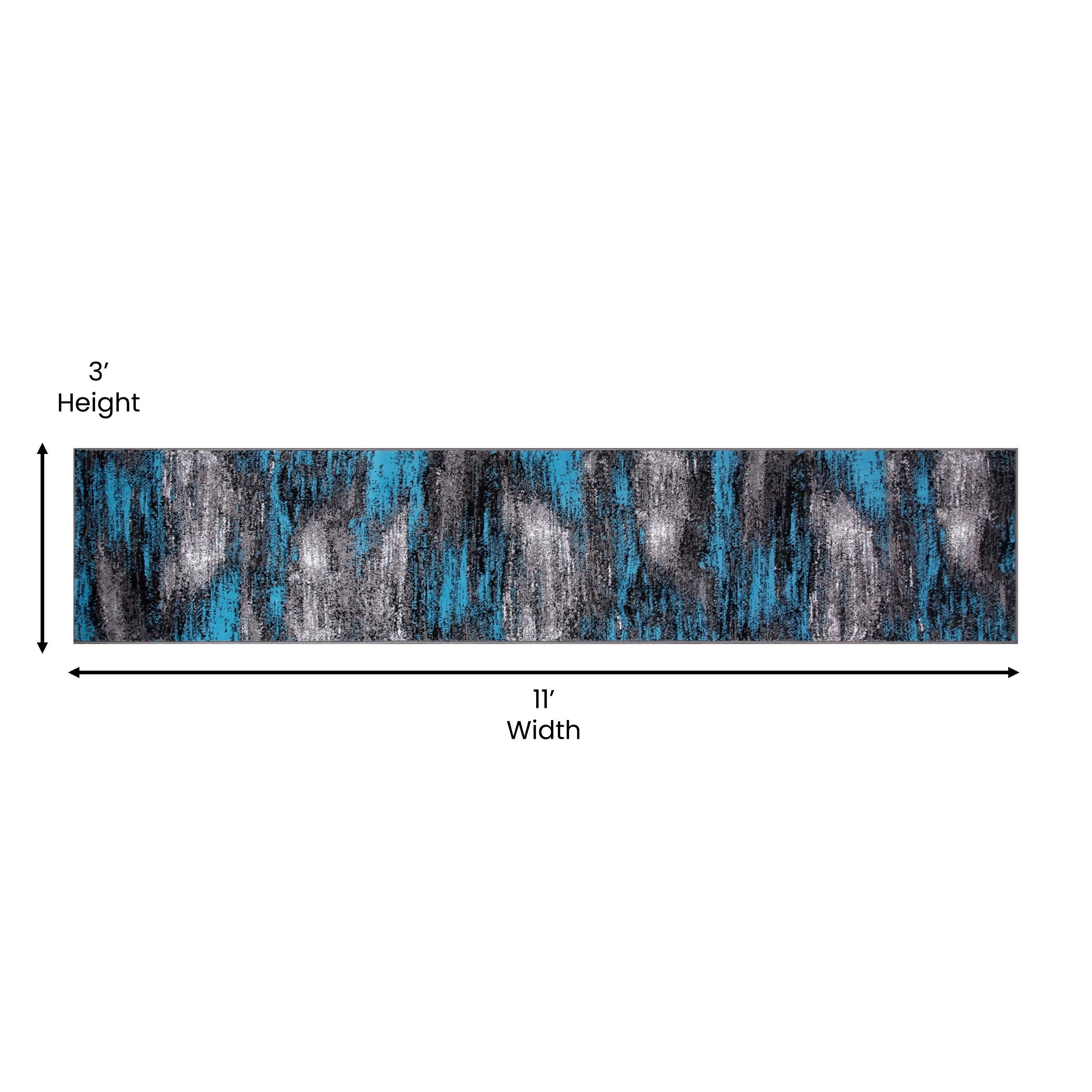 Abstract Style Accent Area Rug - Scraped Pattern